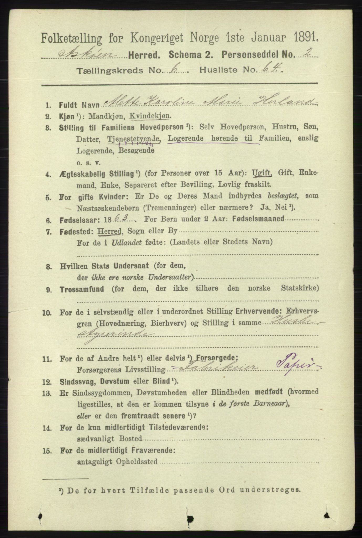 RA, 1891 census for 1247 Askøy, 1891, p. 4363