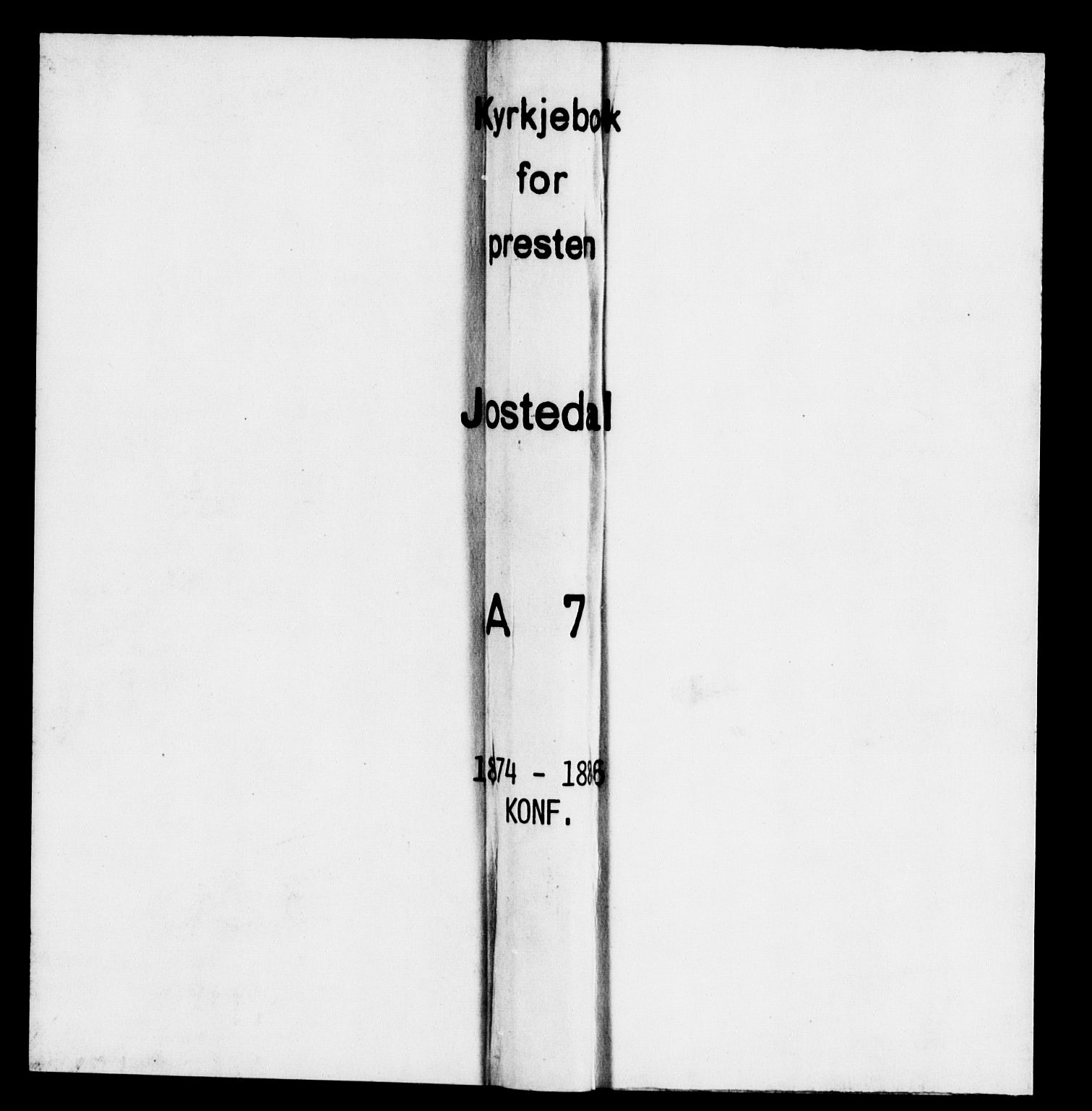 Jostedal sokneprestembete, SAB/A-80601/H/Haa/Haaa/L0007: Parish register (official) no. A 7, 1874-1886