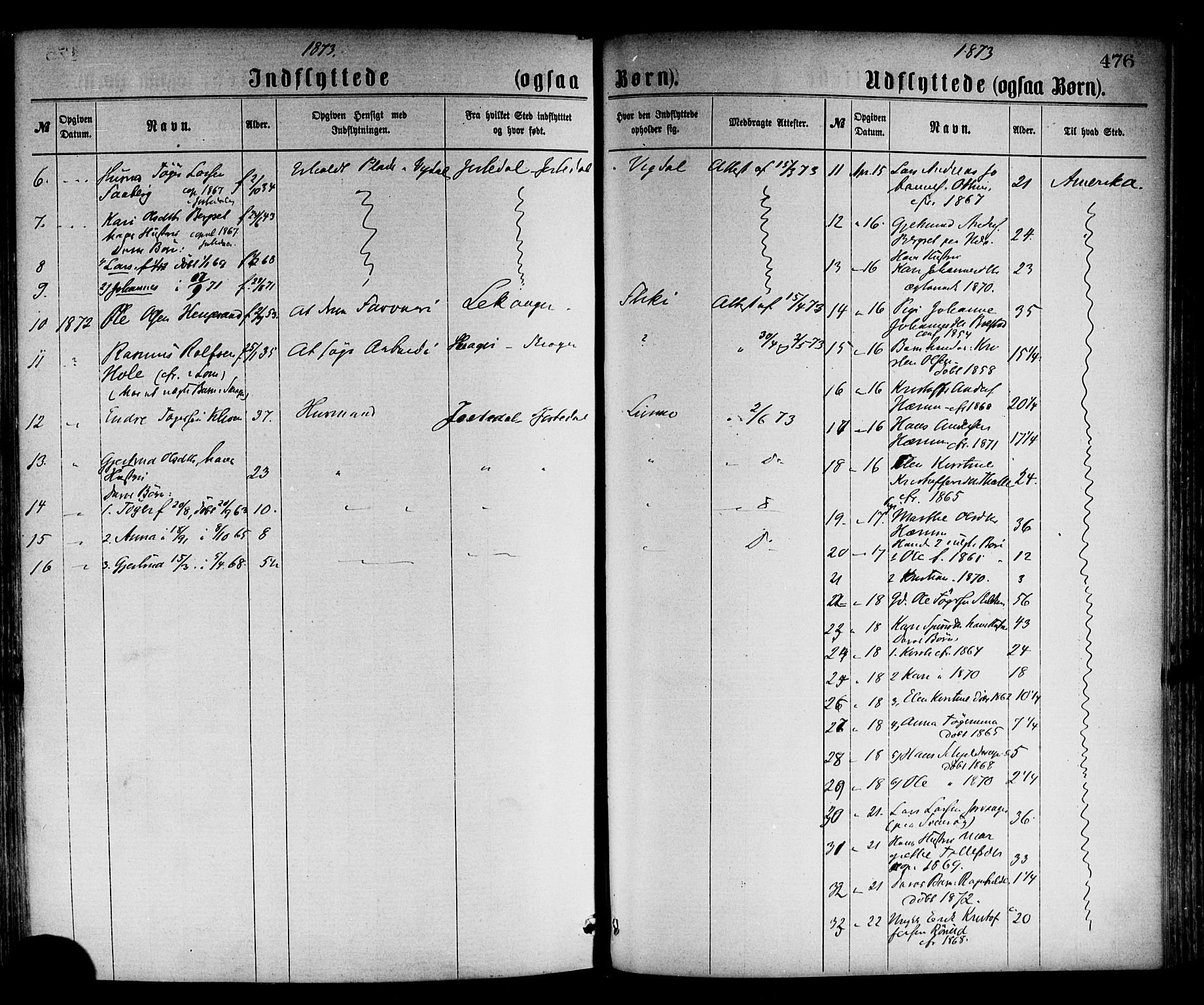 Luster sokneprestembete, SAB/A-81101/H/Haa/Haaa/L0010: Parish register (official) no. A 10, 1871-1886, p. 476