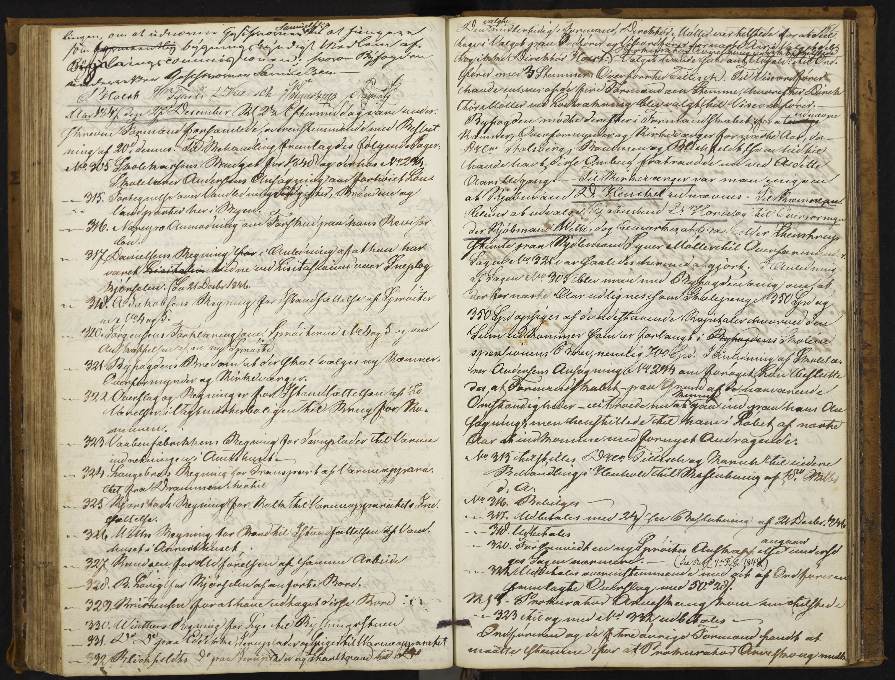Kongsberg formannskap og sentraladministrasjon, IKAK/0604021-1/A/L0001: Møtebok med register, 1837-1849, p. 161