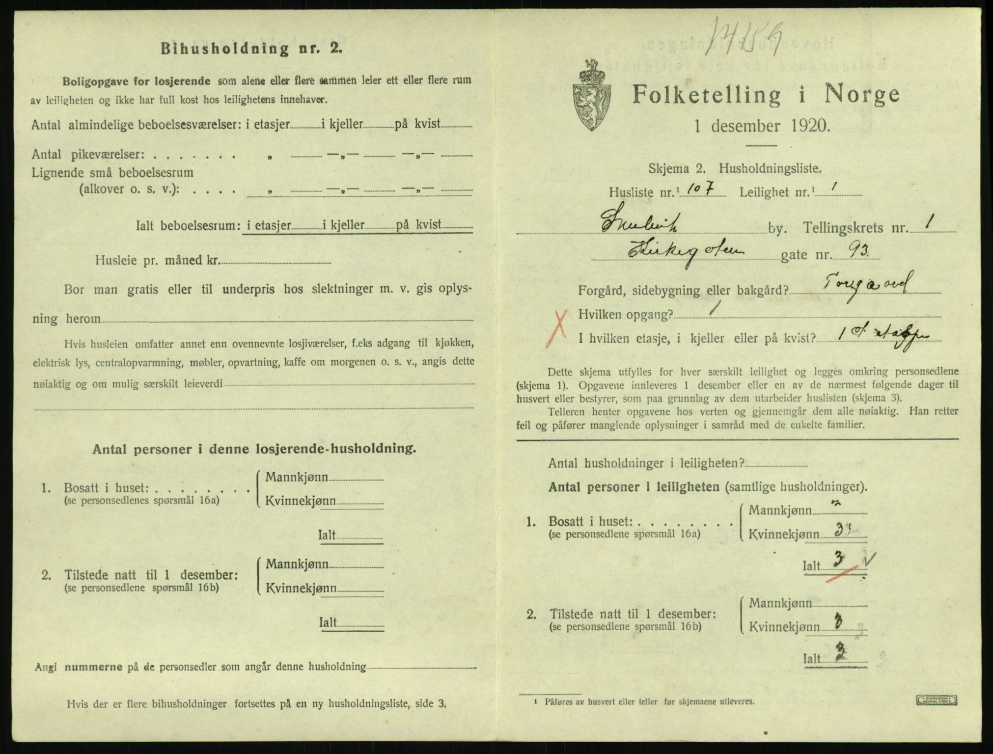 SAKO, 1920 census for Svelvik, 1920, p. 819