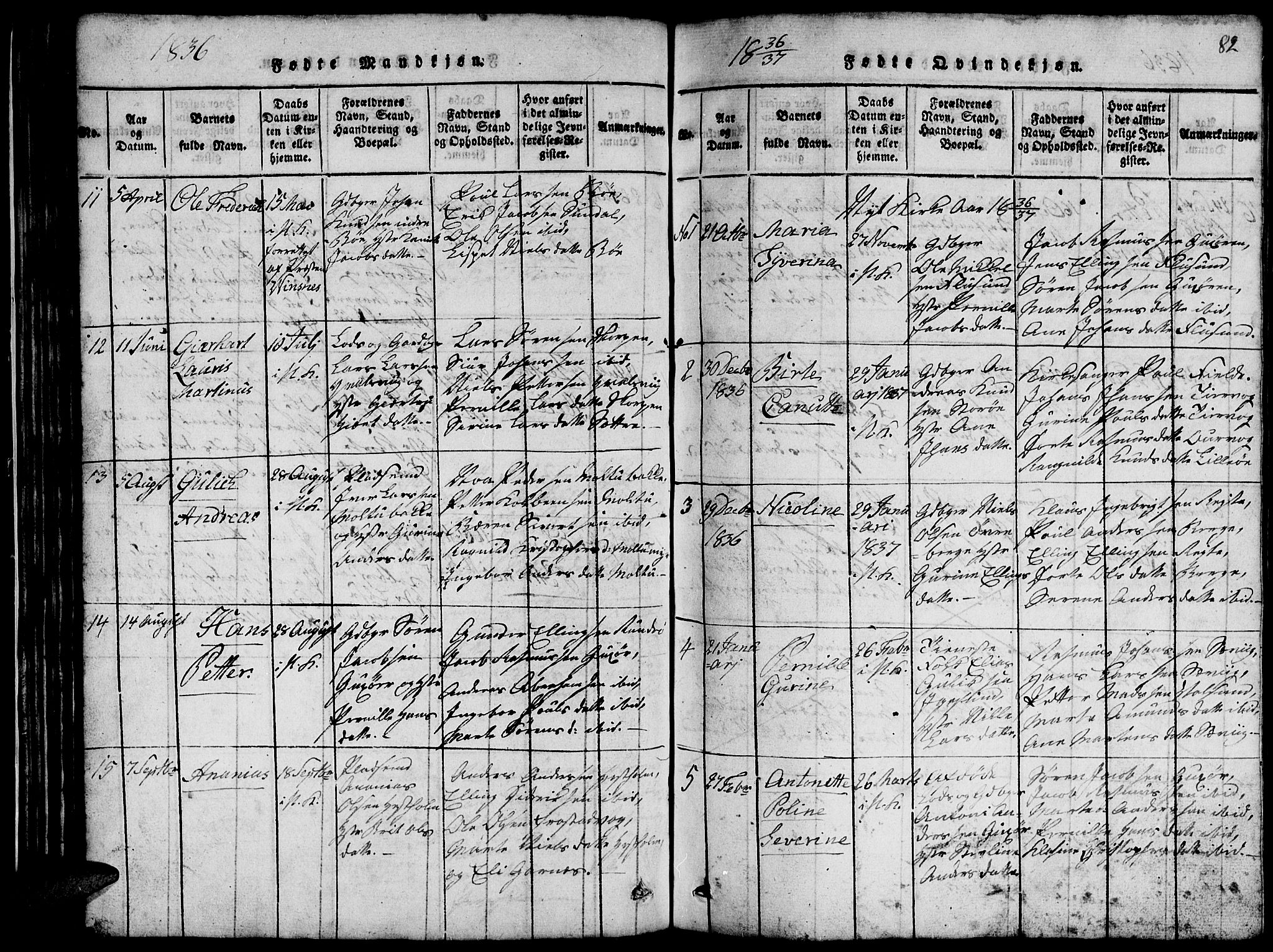 Ministerialprotokoller, klokkerbøker og fødselsregistre - Møre og Romsdal, AV/SAT-A-1454/507/L0078: Parish register (copy) no. 507C01, 1816-1840, p. 82