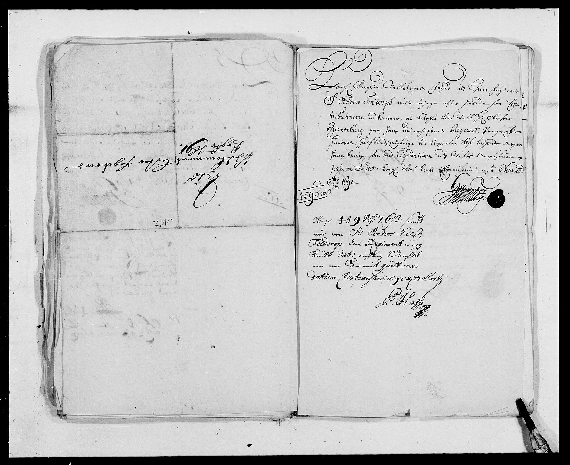 Rentekammeret inntil 1814, Reviderte regnskaper, Fogderegnskap, RA/EA-4092/R41/L2536: Fogderegnskap Lista, 1690-1693, p. 174