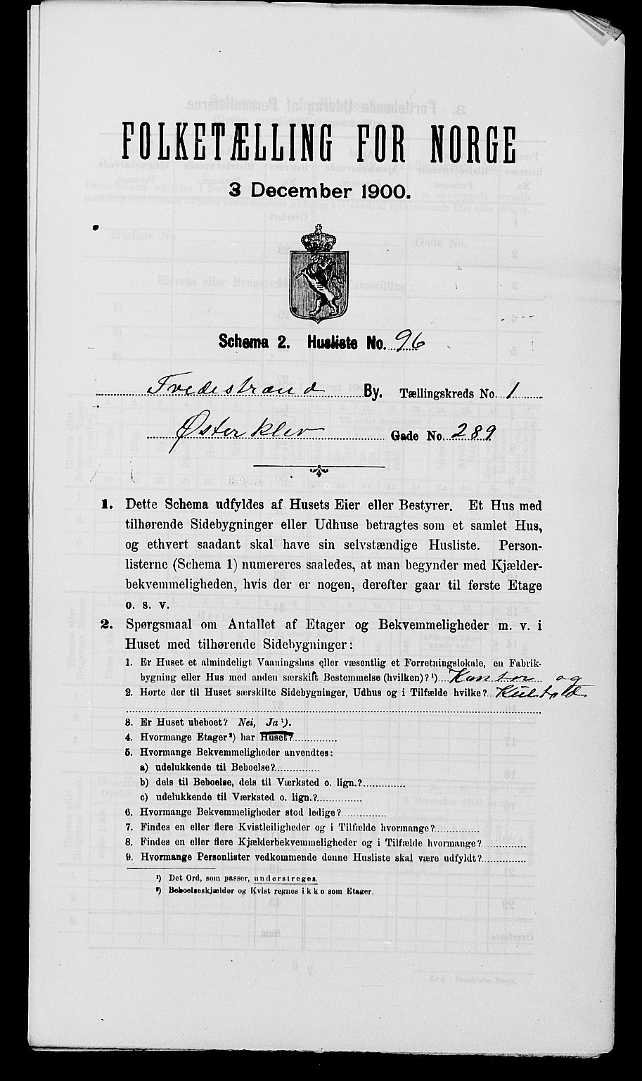 SAK, 1900 census for Tvedestrand, 1900, p. 566