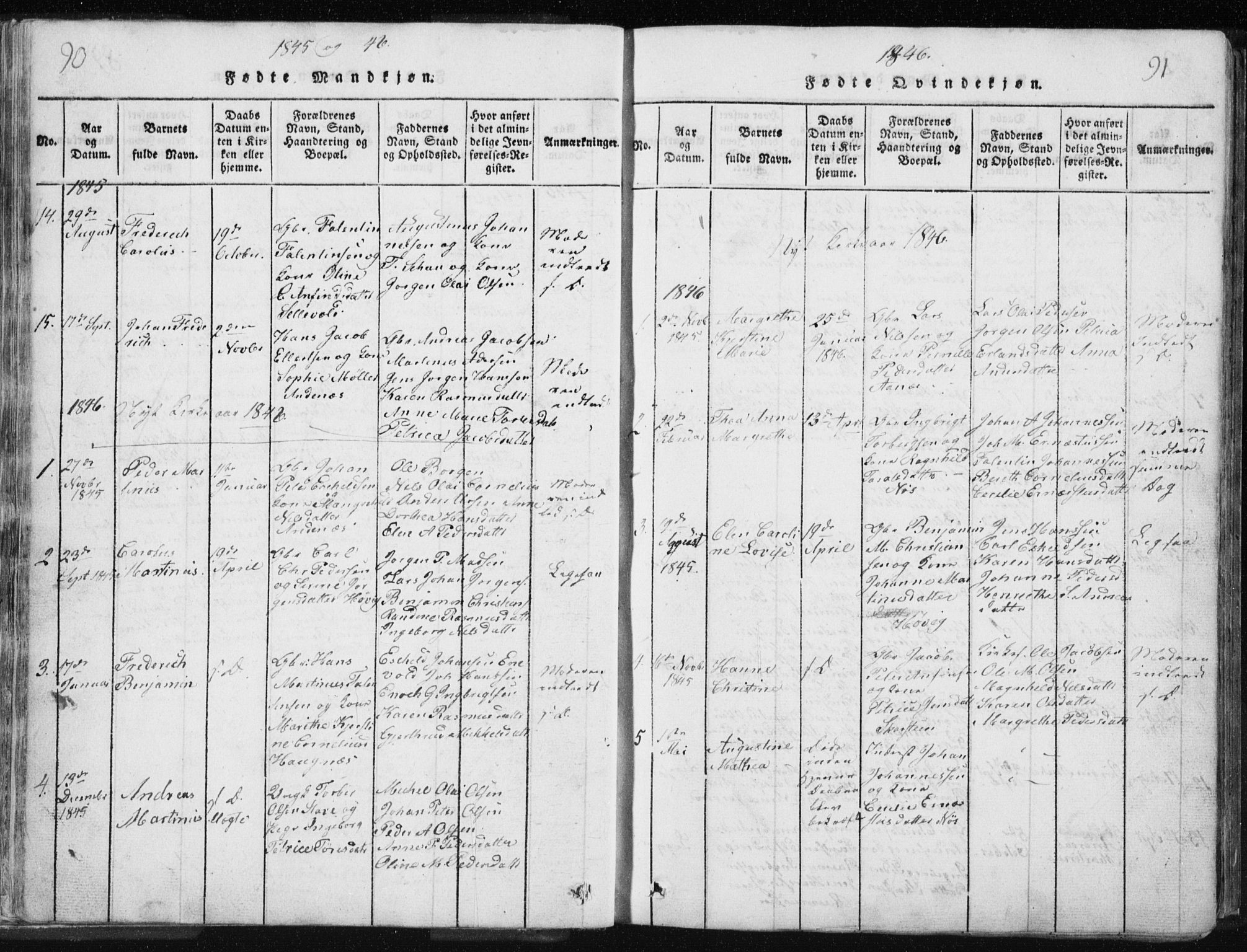 Ministerialprotokoller, klokkerbøker og fødselsregistre - Nordland, AV/SAT-A-1459/897/L1411: Parish register (copy) no. 897C01, 1820-1866, p. 90-91