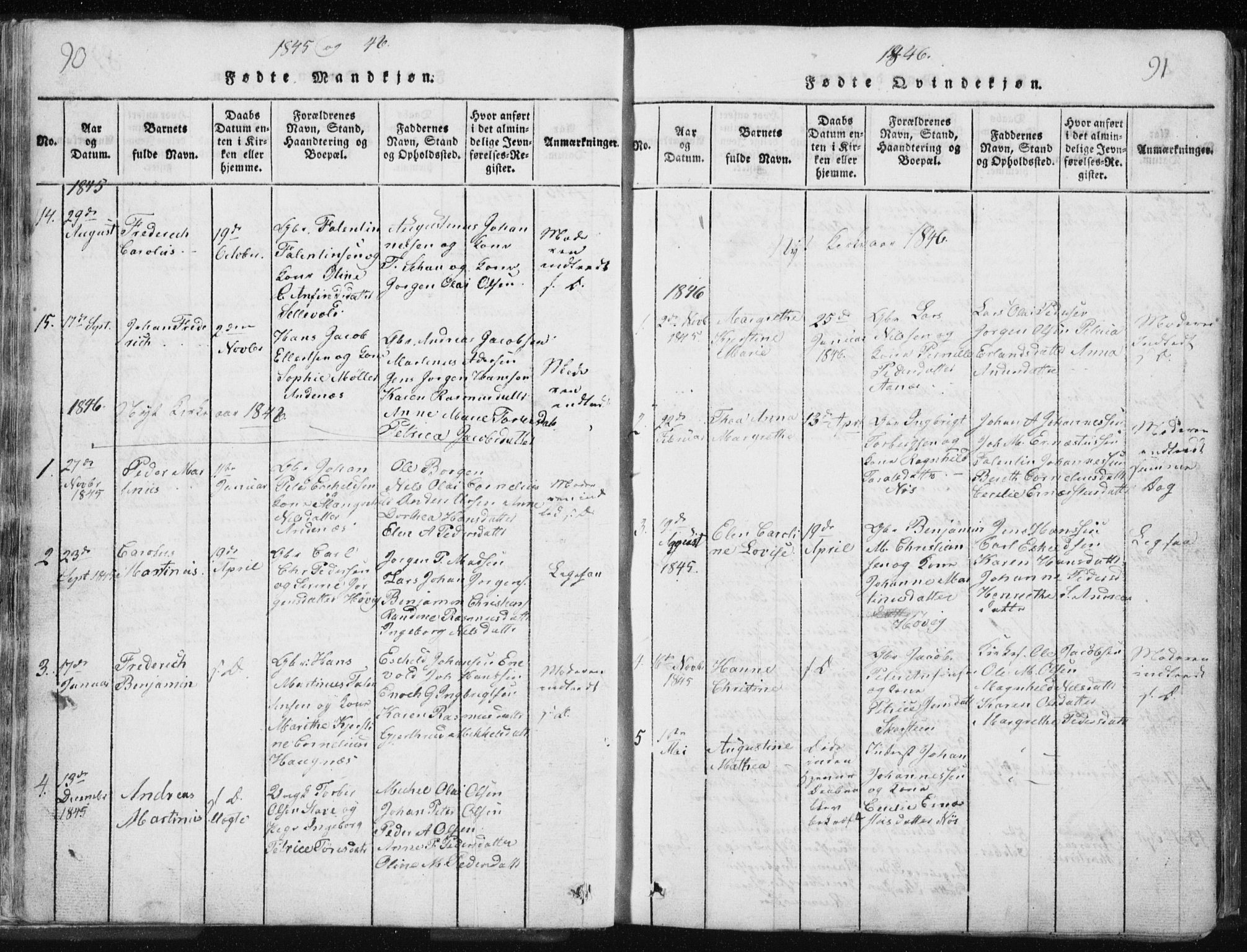 Ministerialprotokoller, klokkerbøker og fødselsregistre - Nordland, AV/SAT-A-1459/897/L1411: Parish register (copy) no. 897C01, 1820-1866, p. 90-91