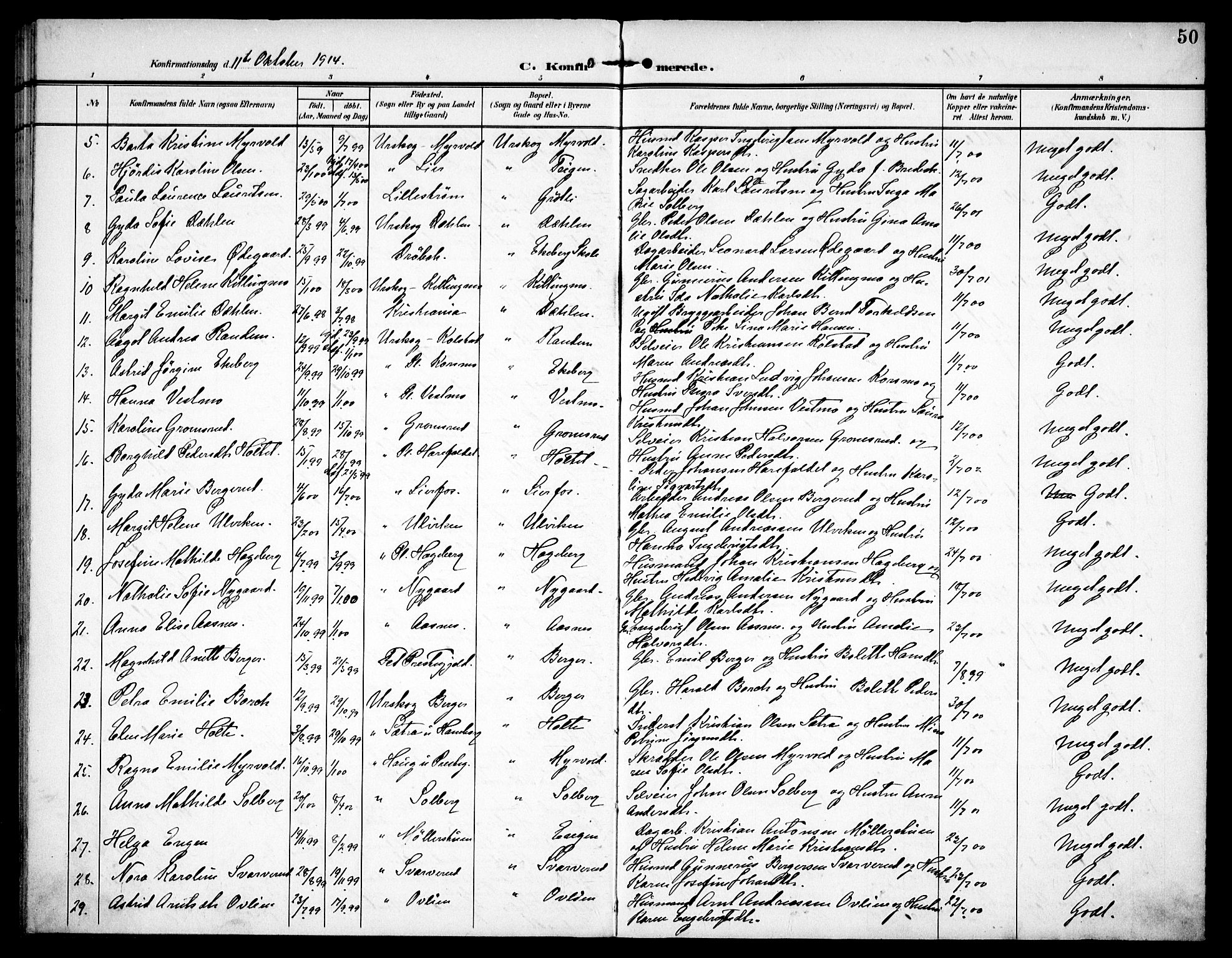 Aurskog prestekontor Kirkebøker, SAO/A-10304a/F/Fa/L0012: Parish register (official) no. I 12, 1902-1915, p. 50