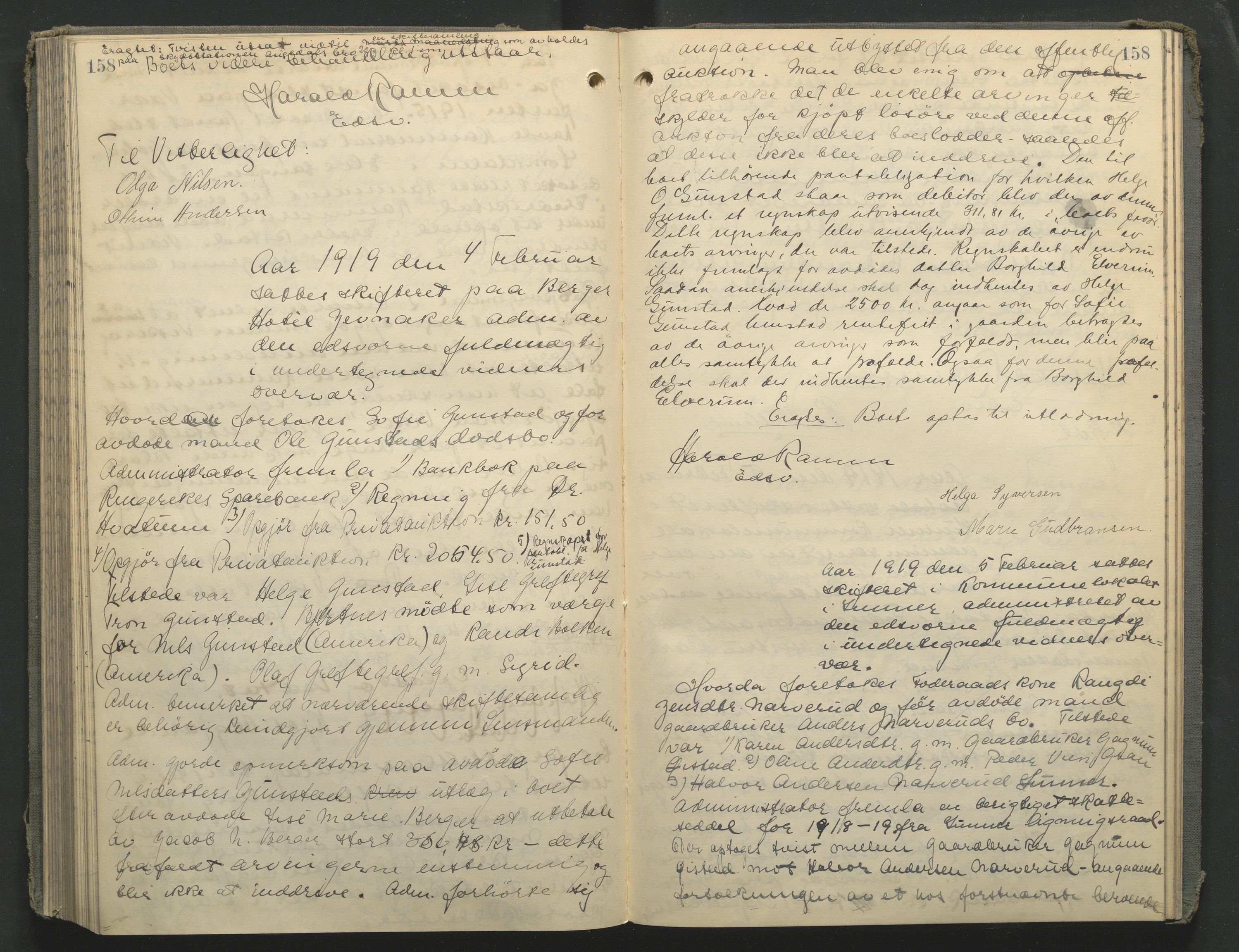 Hadeland og Land tingrett, AV/SAH-TING-010/J/Jc/L0010: Skifteforhandlingsprotokoll, 1914-1920, p. 158