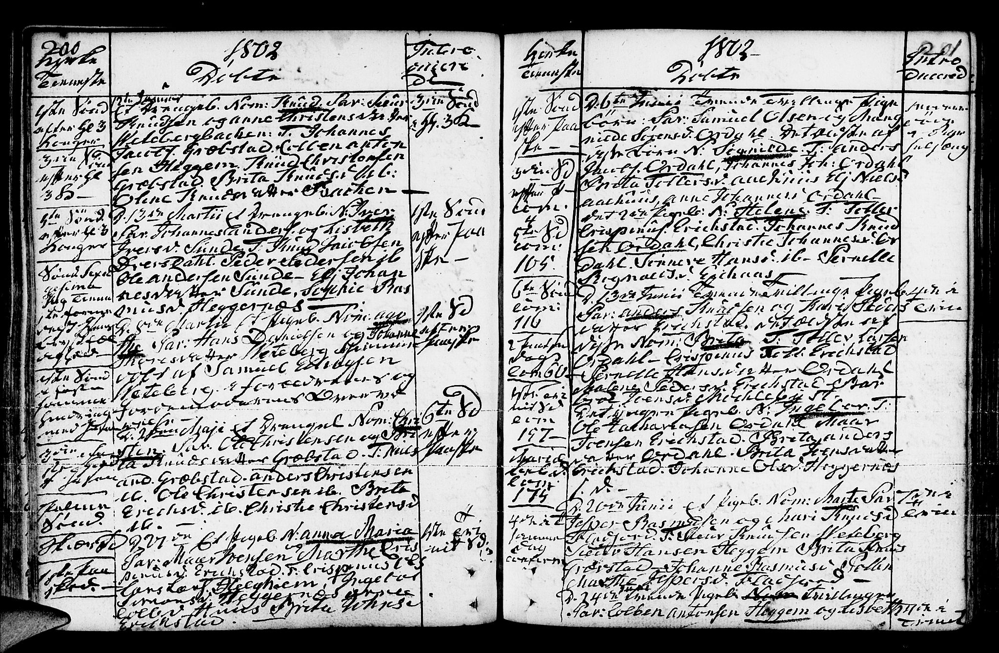 Jølster sokneprestembete, SAB/A-80701/H/Haa/Haaa/L0006: Parish register (official) no. A 6, 1790-1821, p. 200-201