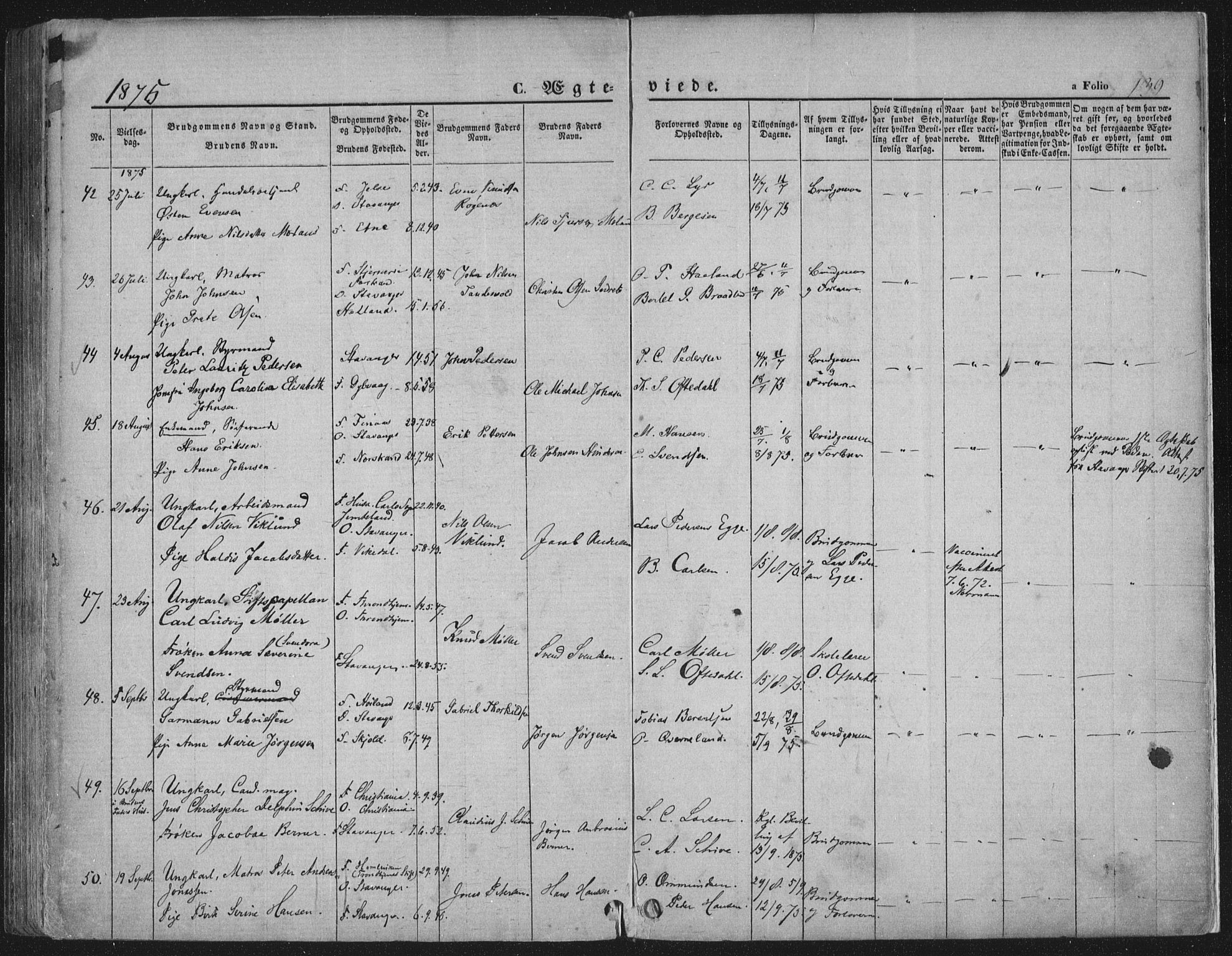 Domkirken sokneprestkontor, AV/SAST-A-101812/001/30/30BA/L0019: Parish register (official) no. A 18, 1857-1877, p. 139