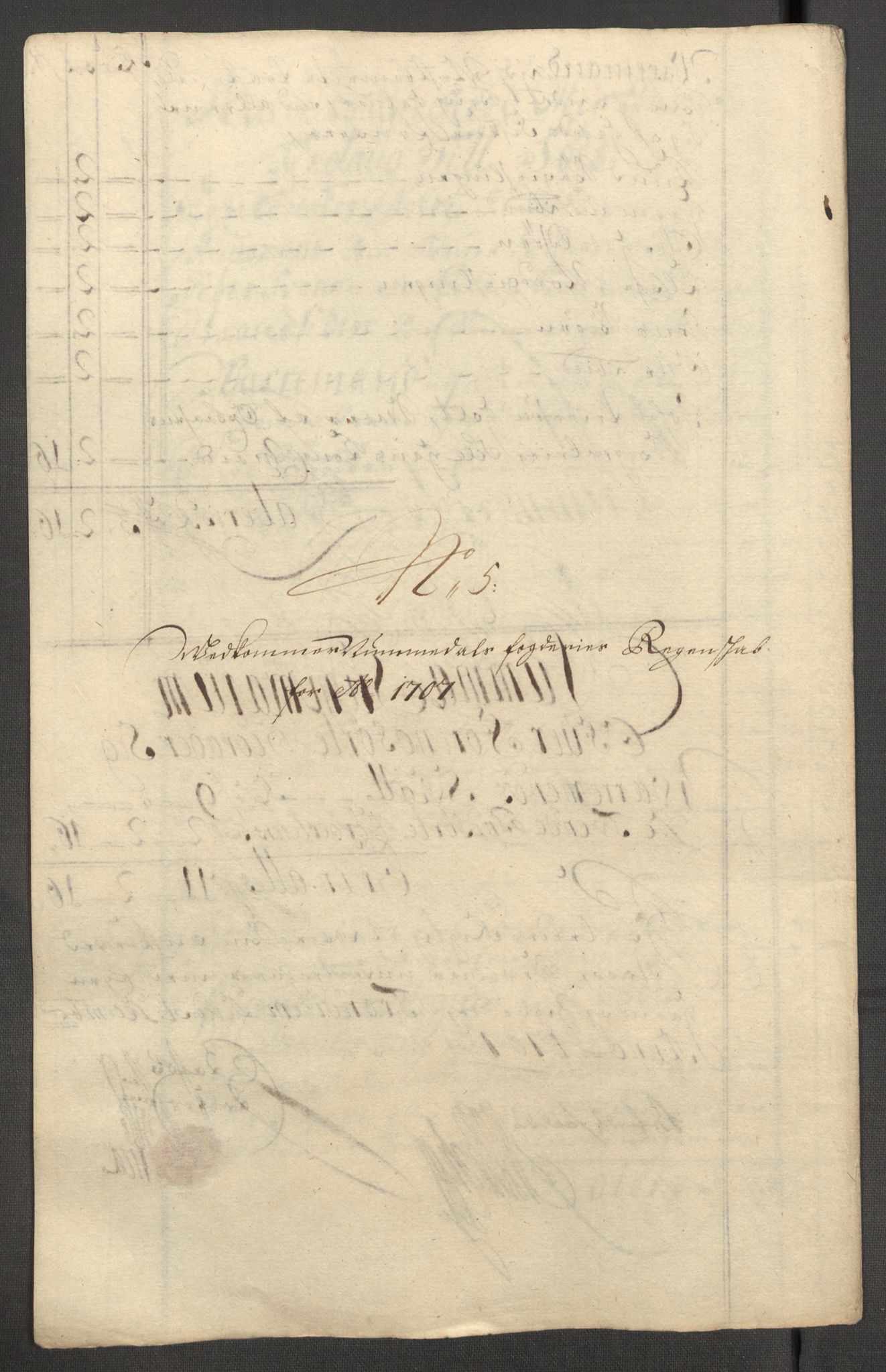 Rentekammeret inntil 1814, Reviderte regnskaper, Fogderegnskap, RA/EA-4092/R64/L4430: Fogderegnskap Namdal, 1707-1708, p. 117