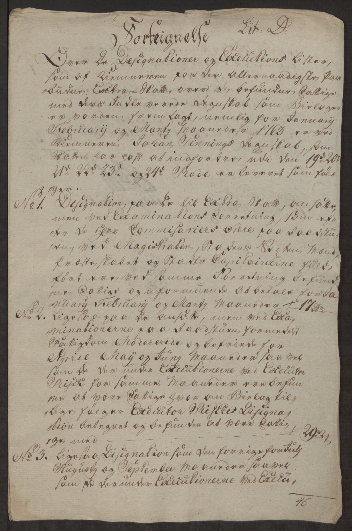 Rentekammeret inntil 1814, Reviderte regnskaper, Byregnskaper, AV/RA-EA-4066/R/Rp/L0366/0001: [P20] Kontribusjonsregnskap / Ekstraskatt, 1763, p. 369