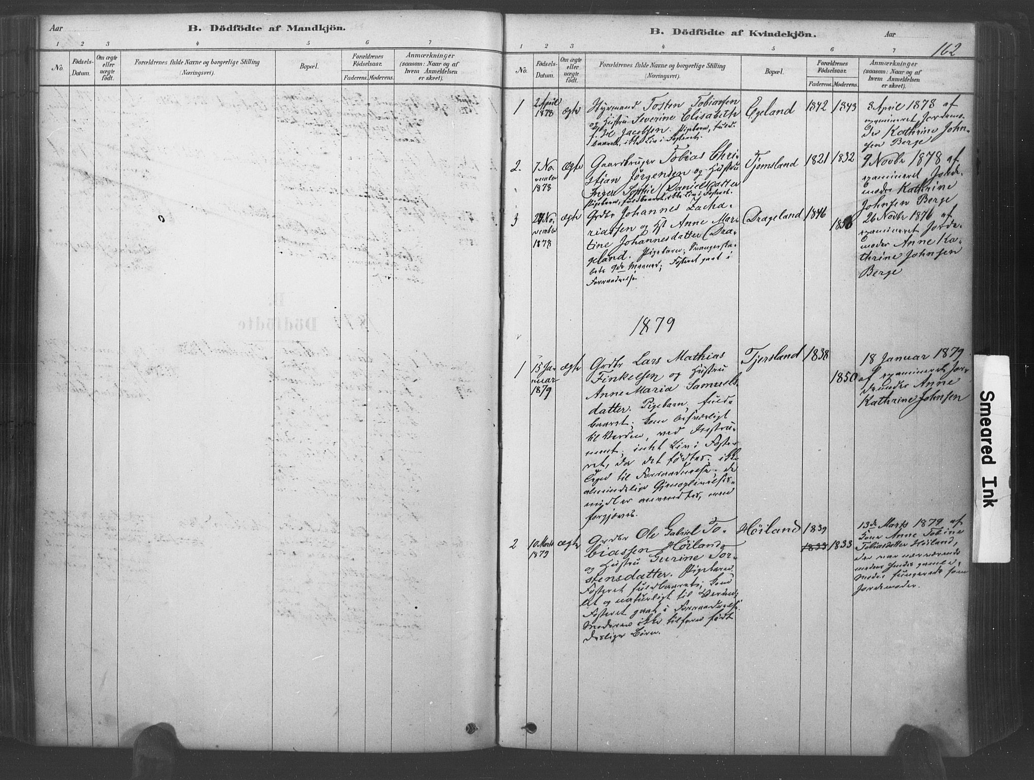 Lyngdal sokneprestkontor, AV/SAK-1111-0029/F/Fa/Fac/L0011: Parish register (official) no. A 11, 1878-1893, p. 162