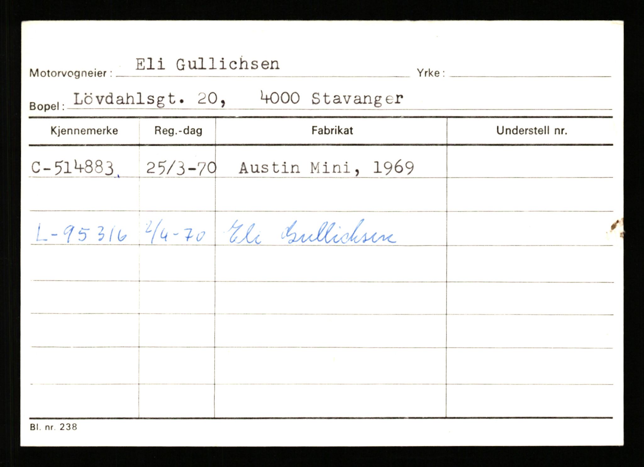 Stavanger trafikkstasjon, SAST/A-101942/0/G/L0012: Registreringsnummer: 363571 - 800000, 1930-1971, p. 809