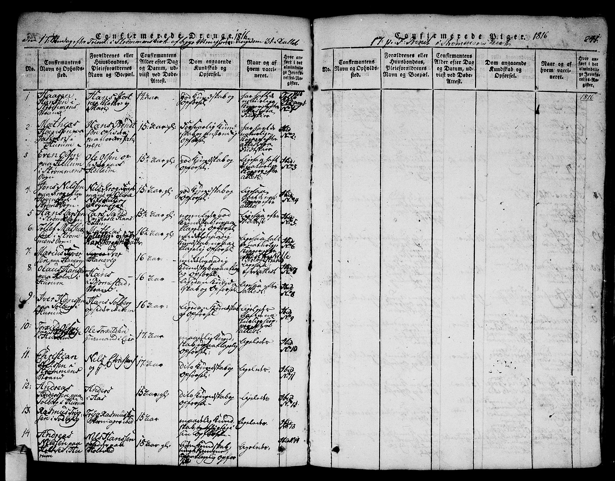 Hurum kirkebøker, SAKO/A-229/F/Fa/L0009: Parish register (official) no. 9, 1816-1826, p. 241