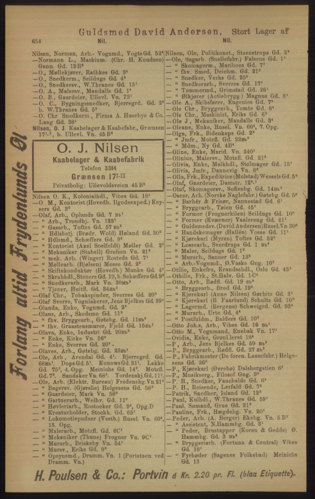 Kristiania/Oslo adressebok, PUBL/-, 1906, p. 654