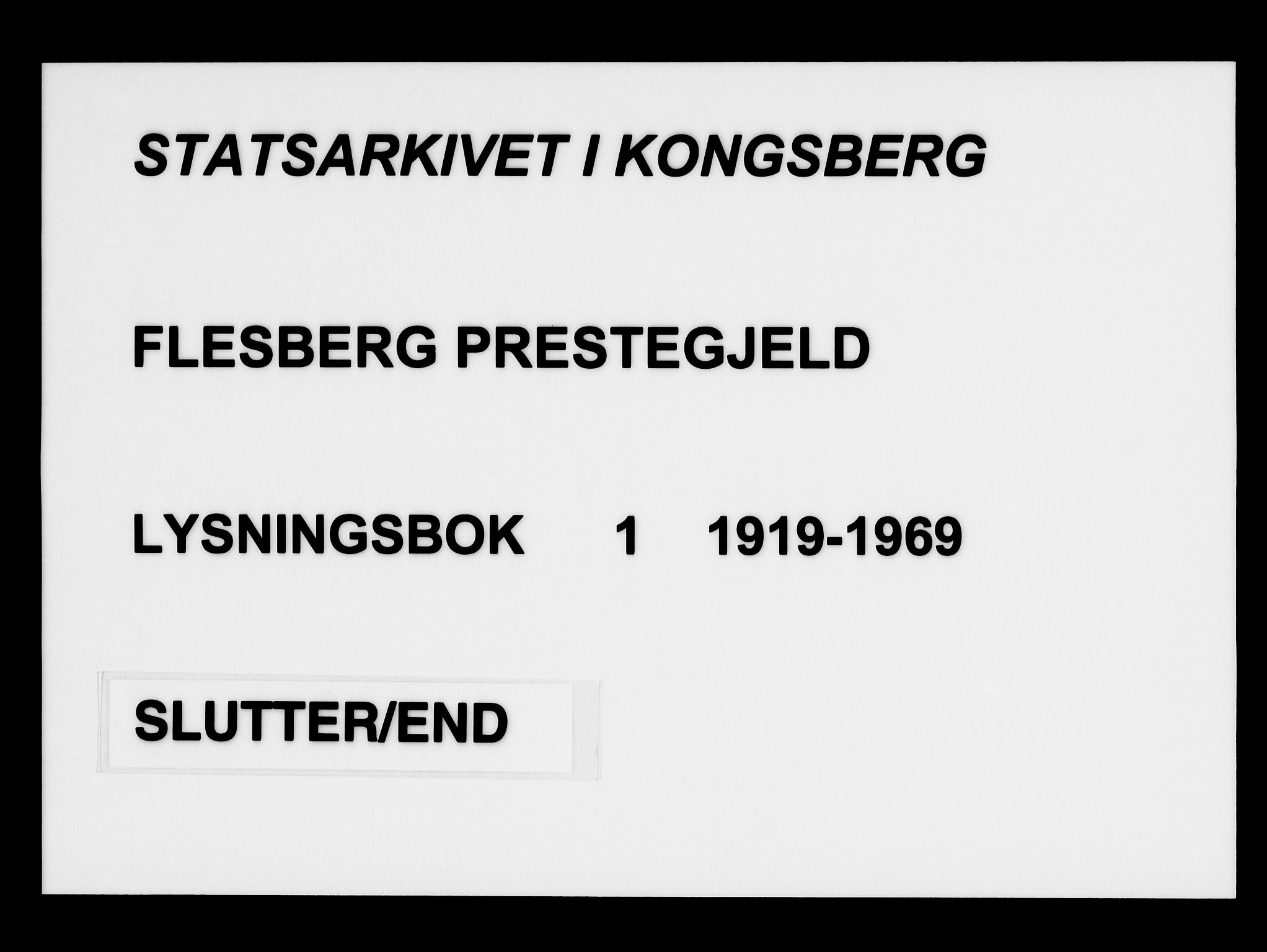 Flesberg kirkebøker, AV/SAKO-A-18/H/Ha/L0001: Banns register no. 1, 1919-1969