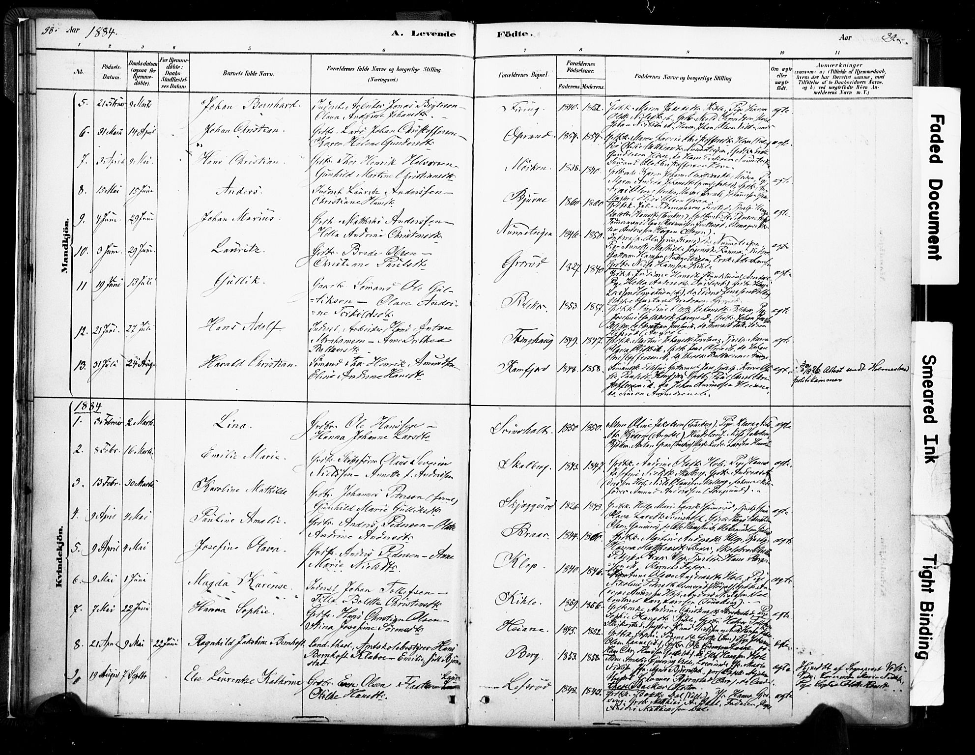 Ramnes kirkebøker, AV/SAKO-A-314/F/Fa/L0007: Parish register (official) no. I 7, 1878-1895, p. 38-39