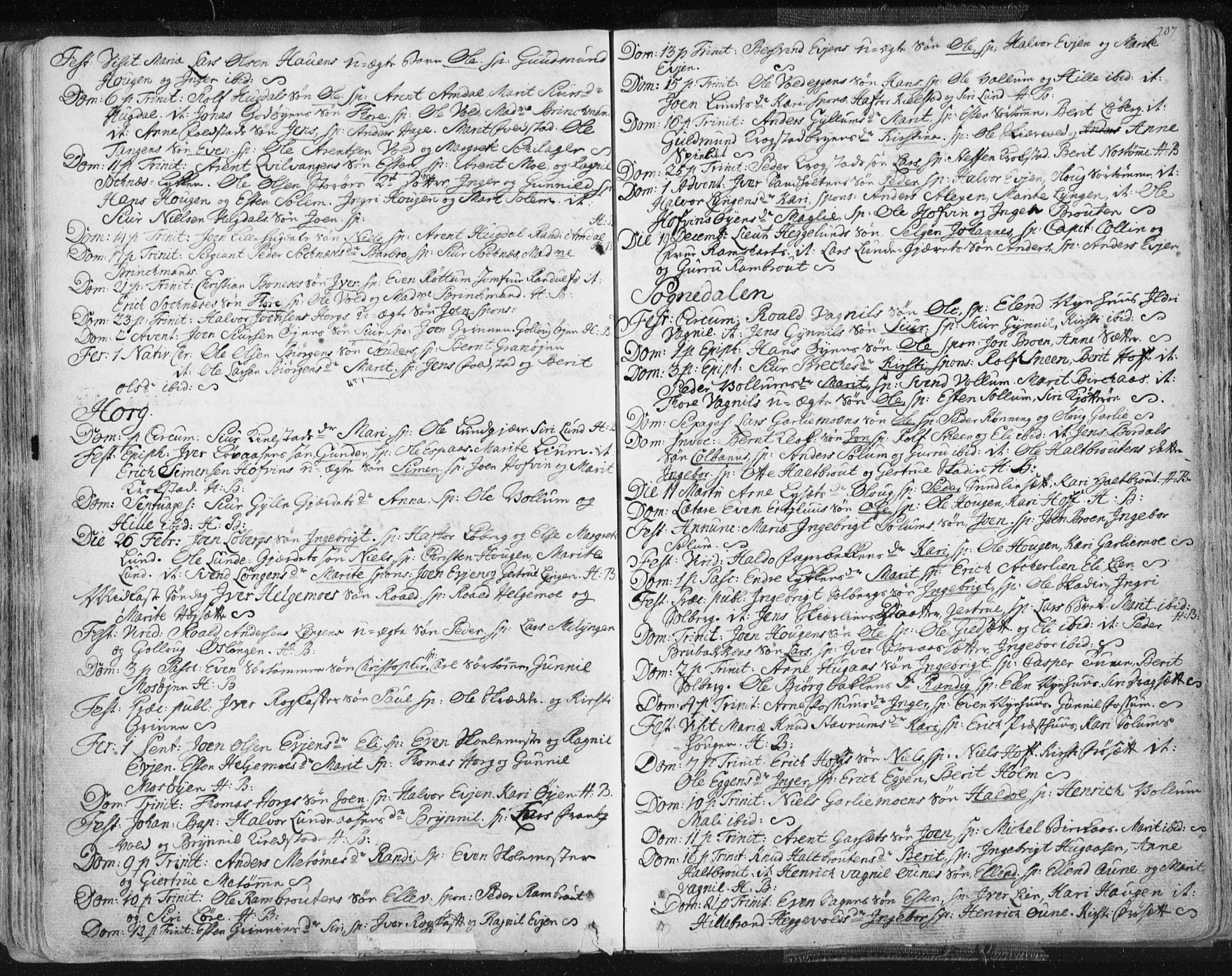 Ministerialprotokoller, klokkerbøker og fødselsregistre - Sør-Trøndelag, SAT/A-1456/687/L0991: Parish register (official) no. 687A02, 1747-1790, p. 207