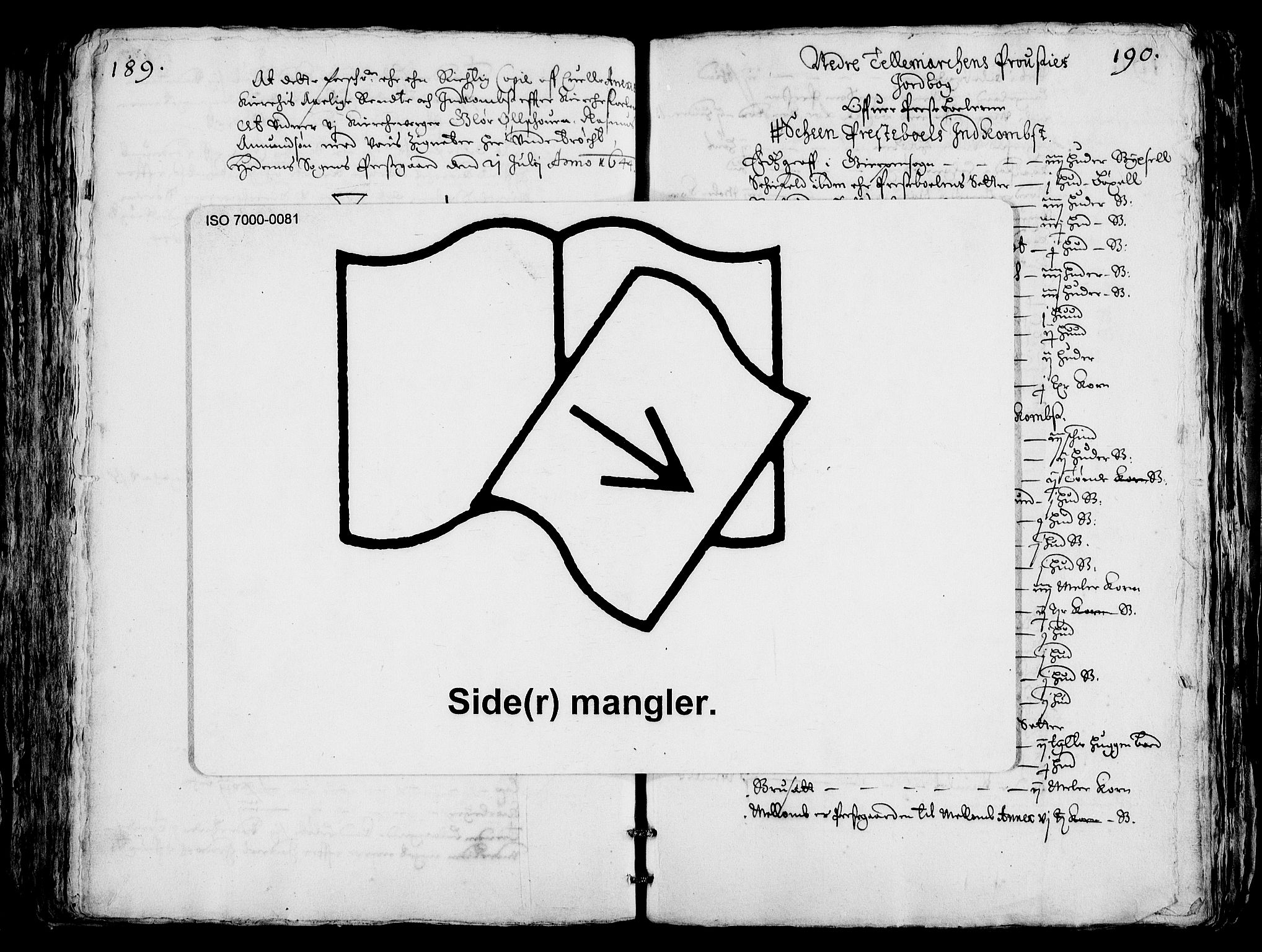 Rentekammeret inntil 1814, Realistisk ordnet avdeling, AV/RA-EA-4070/Fc/Fca/L0001/0004: [Ca I]  Akershus stift / Jordebok over kirkene og prestebolene i Oslo og Hamar stift, 1664, p. 189-190