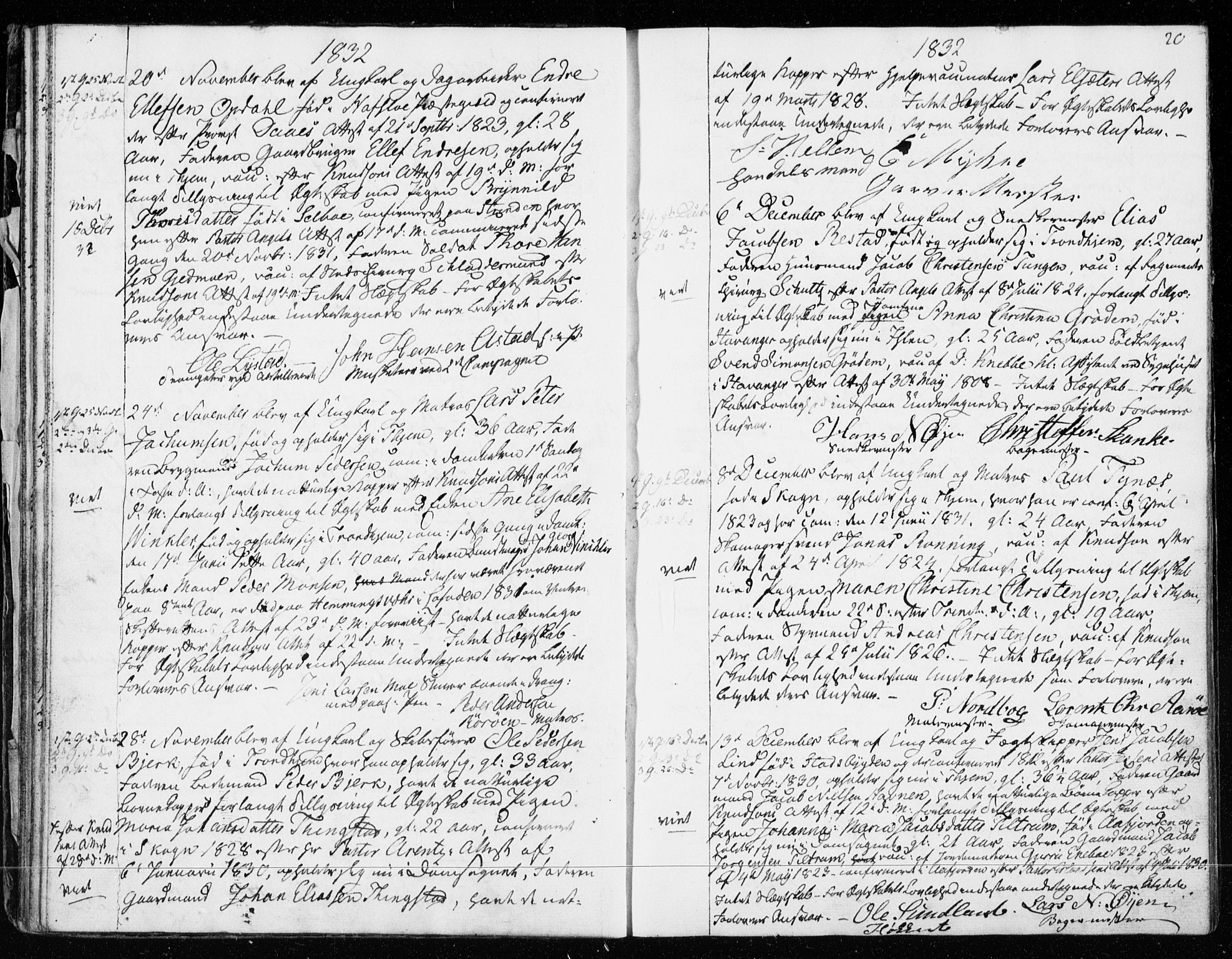 Ministerialprotokoller, klokkerbøker og fødselsregistre - Sør-Trøndelag, SAT/A-1456/601/L0046: Parish register (official) no. 601A14, 1830-1841, p. 20