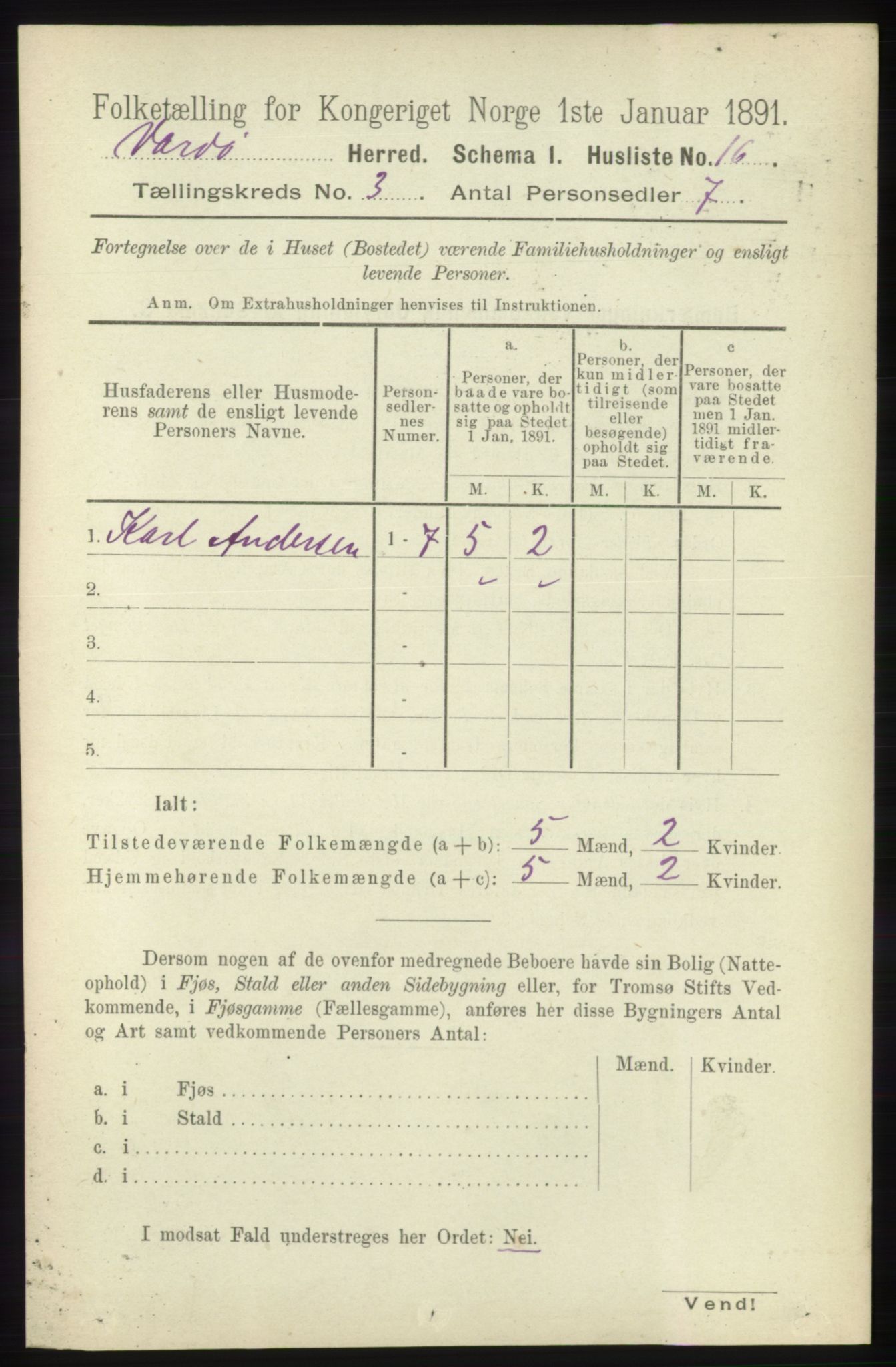 RA, 1891 census for 2028 Vardø, 1891, p. 796
