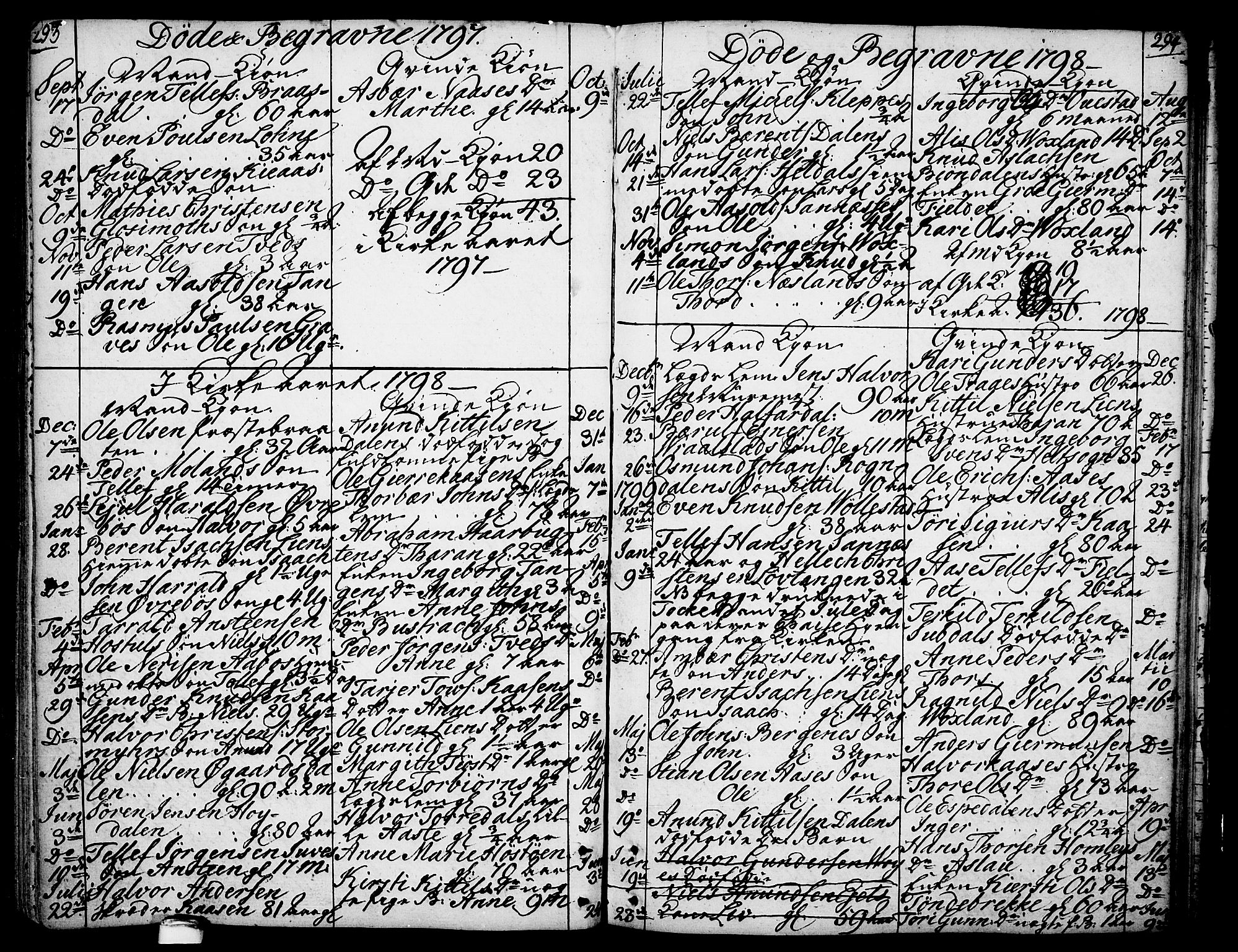 Drangedal kirkebøker, SAKO/A-258/F/Fa/L0003: Parish register (official) no. 3, 1768-1814, p. 293-294