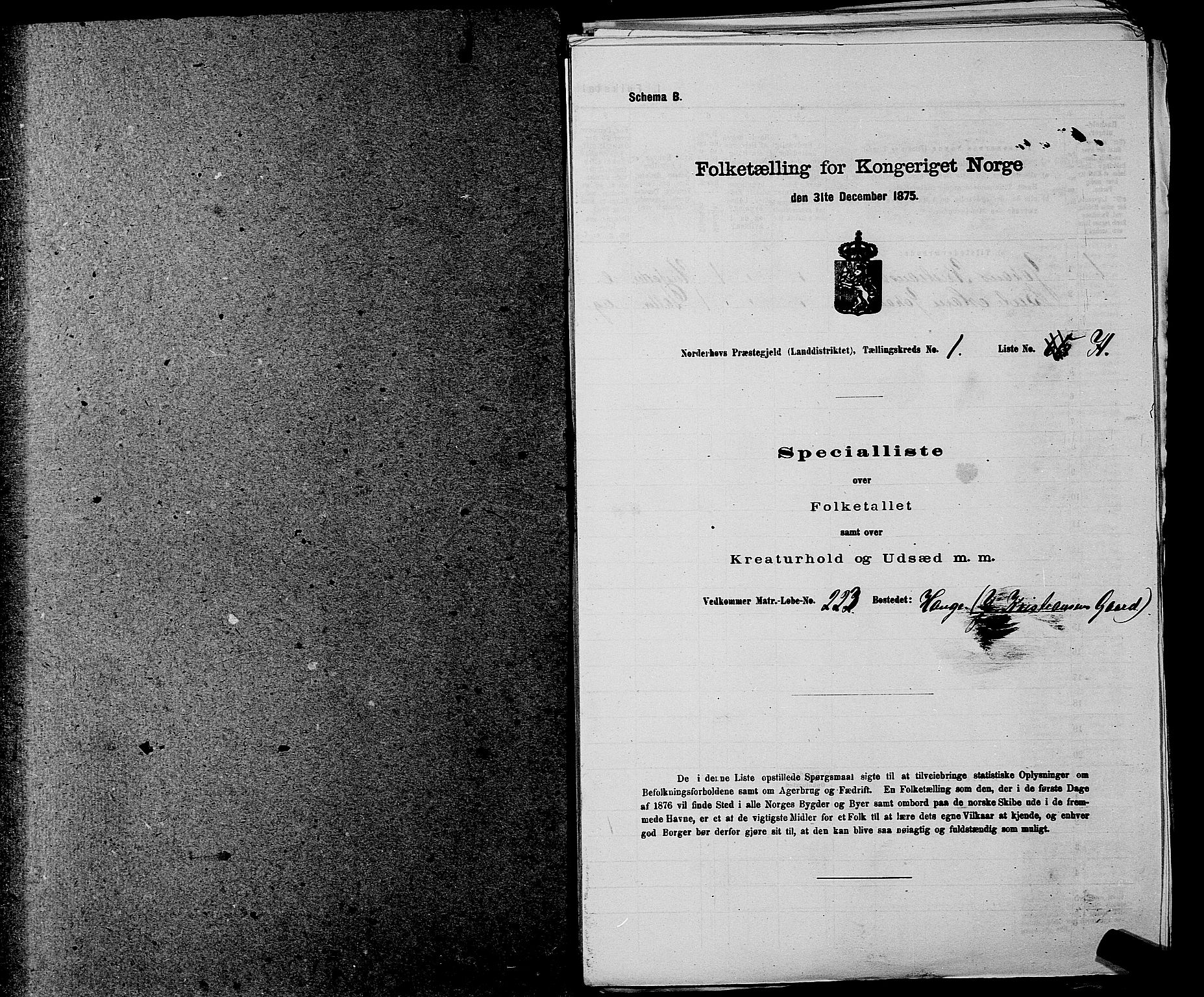 SAKO, 1875 census for 0613L Norderhov/Norderhov, Haug og Lunder, 1875, p. 91