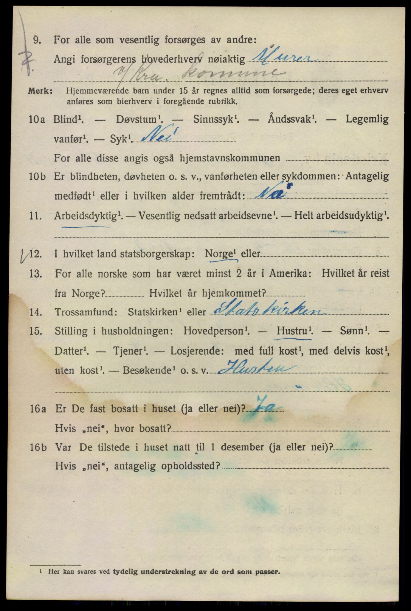 SAO, 1920 census for Kristiania, 1920, p. 656804