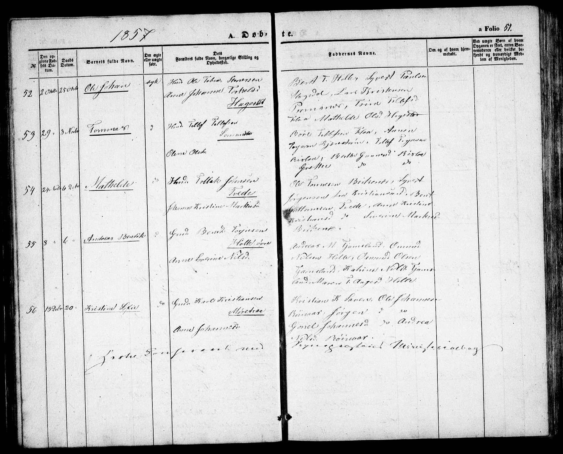 Birkenes sokneprestkontor, AV/SAK-1111-0004/F/Fb/L0002: Parish register (copy) no. B 2, 1849-1876, p. 51