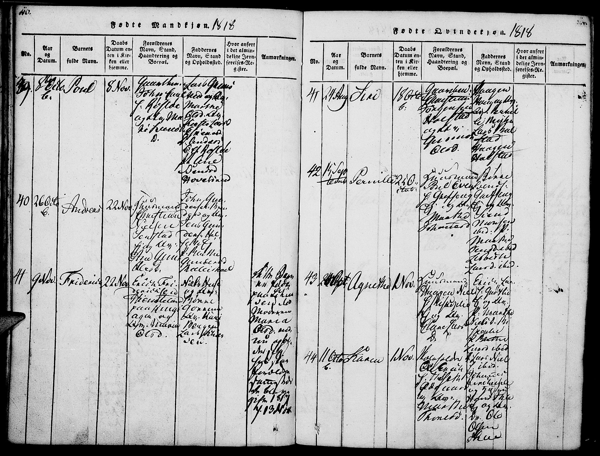 Nes prestekontor, Hedmark, SAH/PREST-020/K/Ka/L0002: Parish register (official) no. 2, 1813-1827, p. 110-111