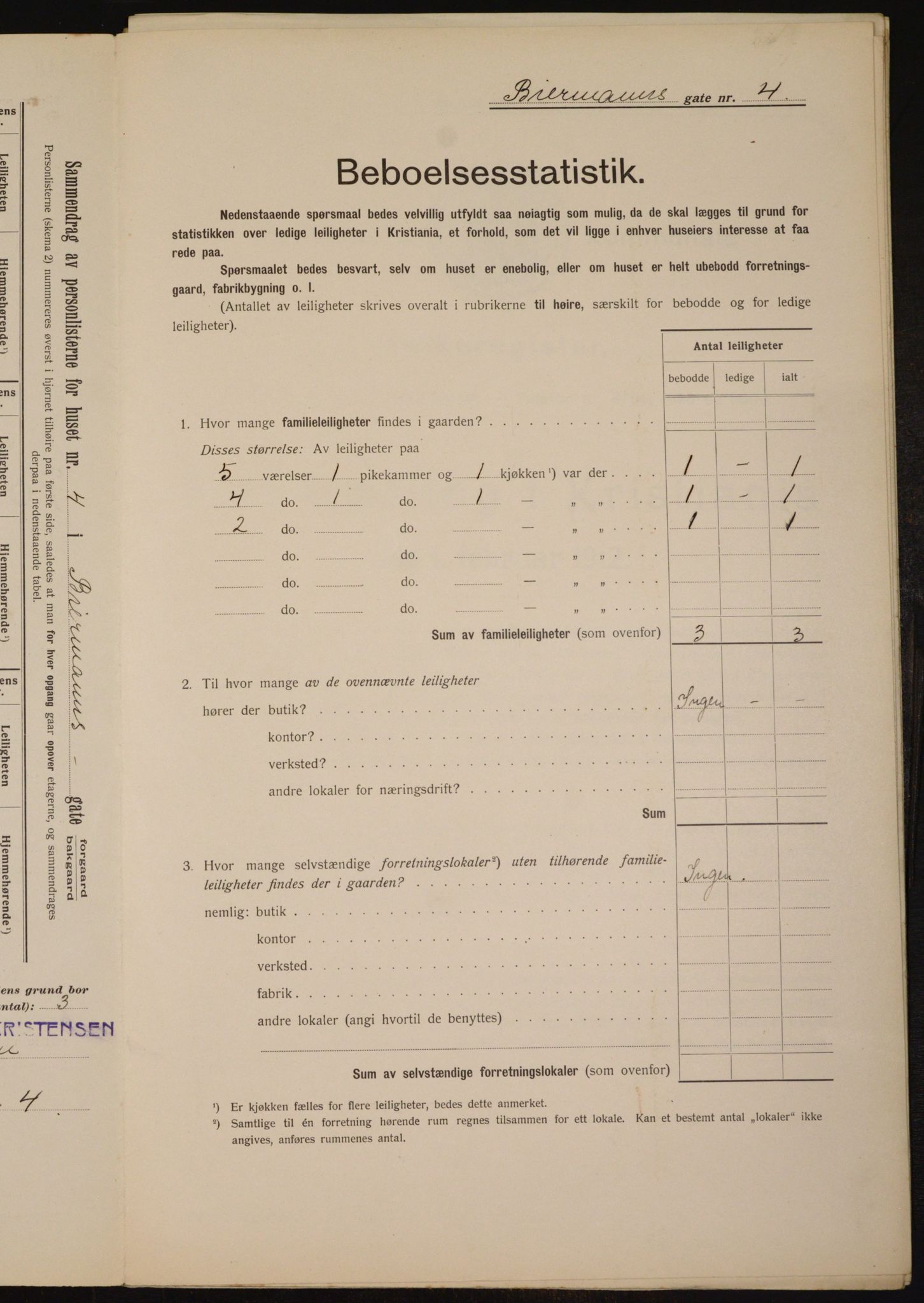 OBA, Municipal Census 1912 for Kristiania, 1912, p. 4788