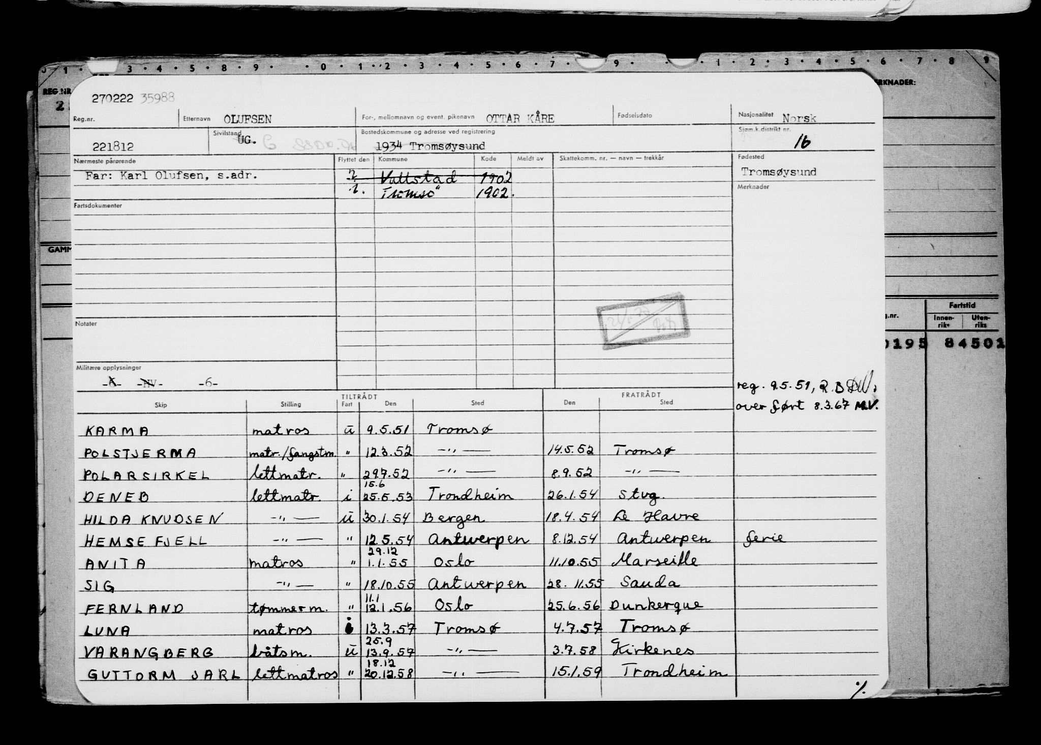 Direktoratet for sjømenn, AV/RA-S-3545/G/Gb/L0203: Hovedkort, 1922, p. 438