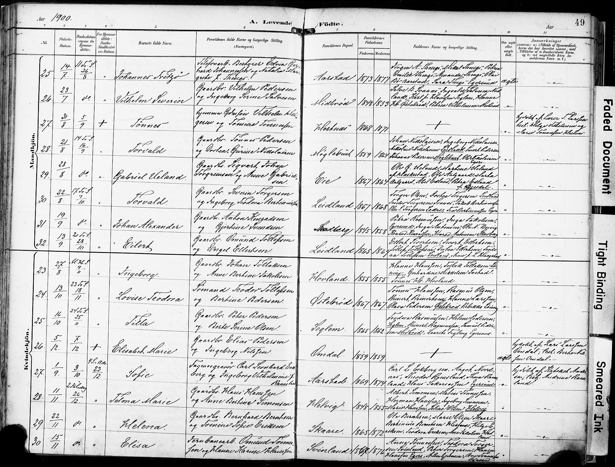Eigersund sokneprestkontor, SAST/A-101807/S08/L0018: Parish register (official) no. A 17, 1892-1905, p. 49