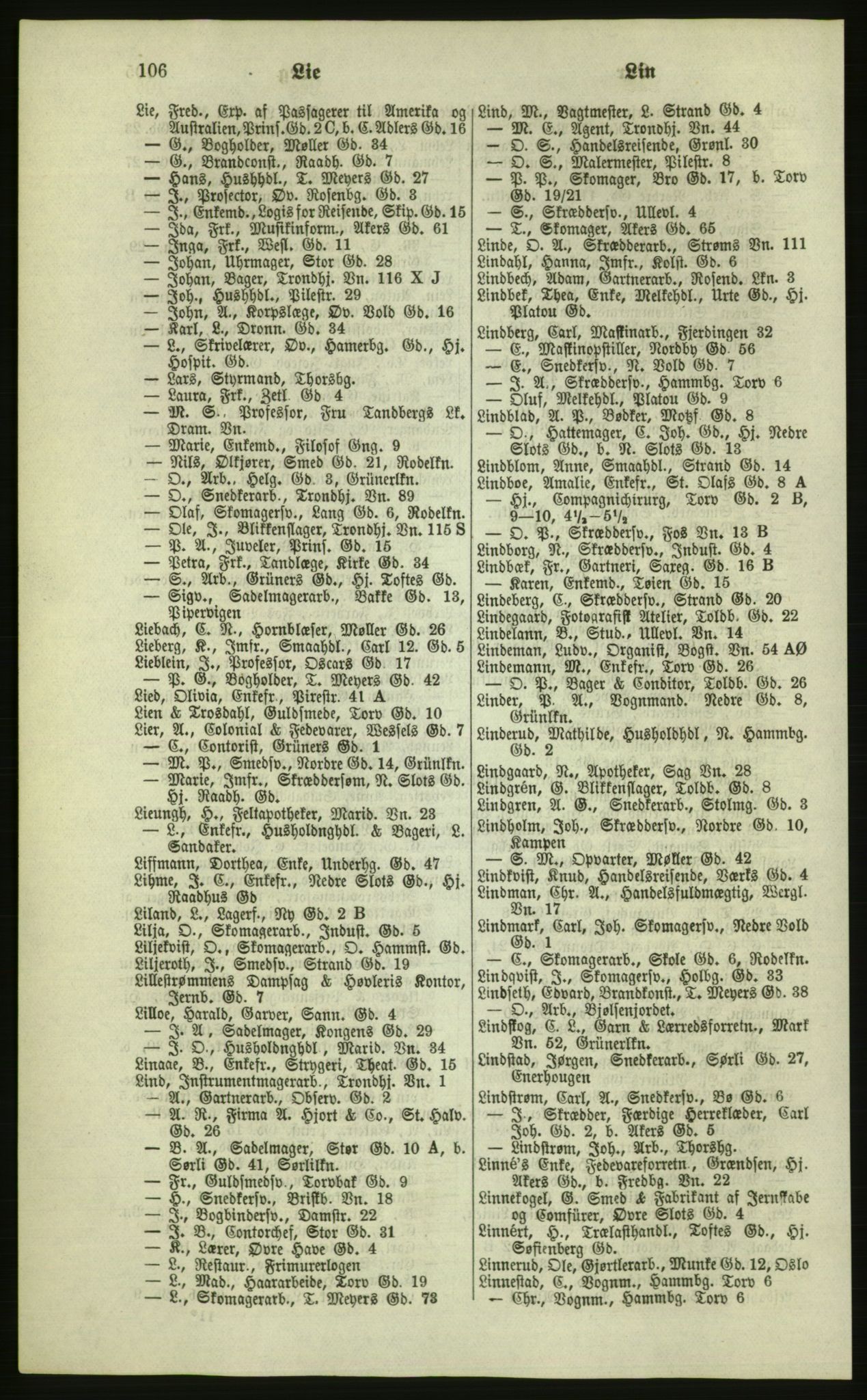 Kristiania/Oslo adressebok, PUBL/-, 1879, p. 106