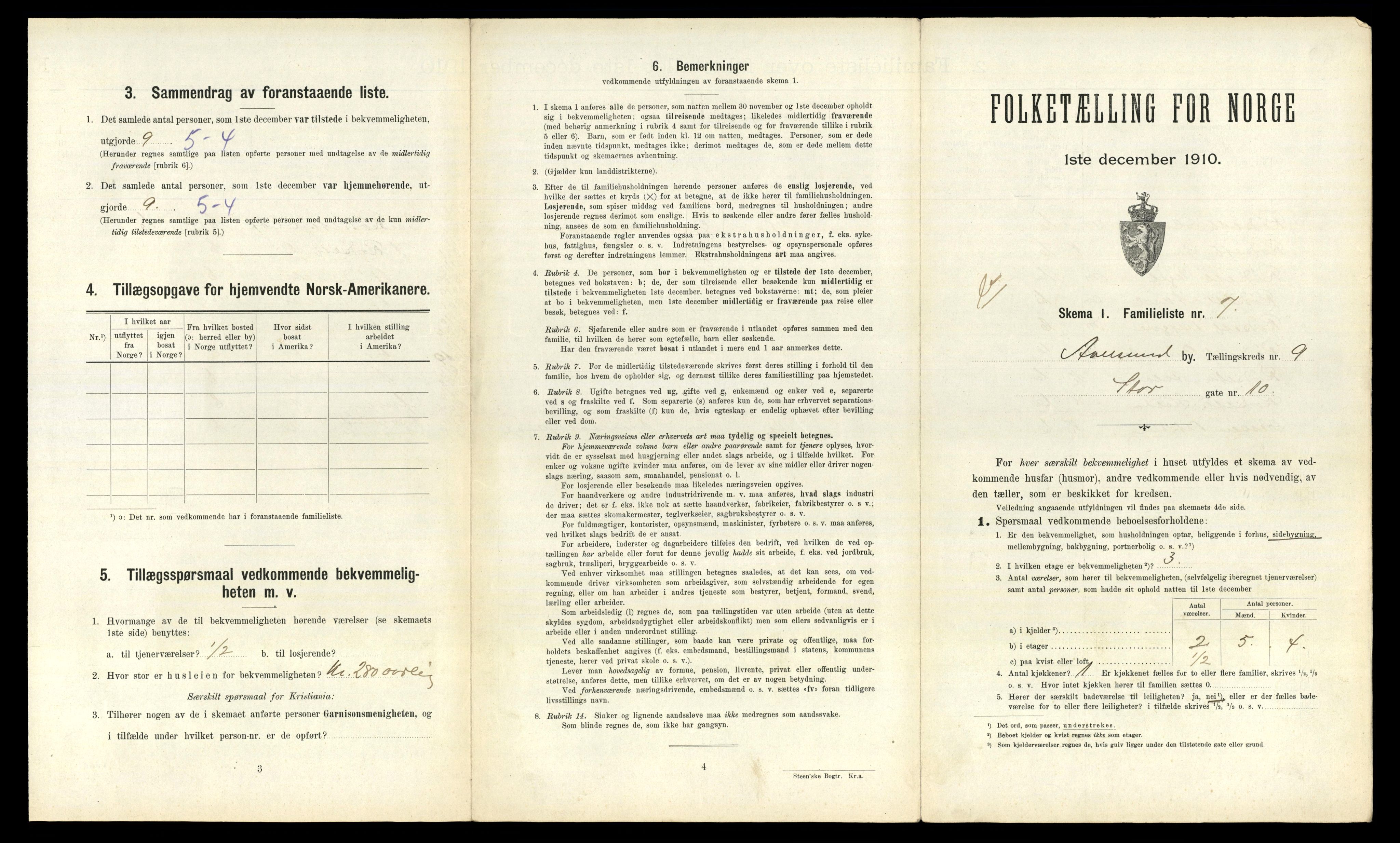 RA, 1910 census for Ålesund, 1910, p. 3703