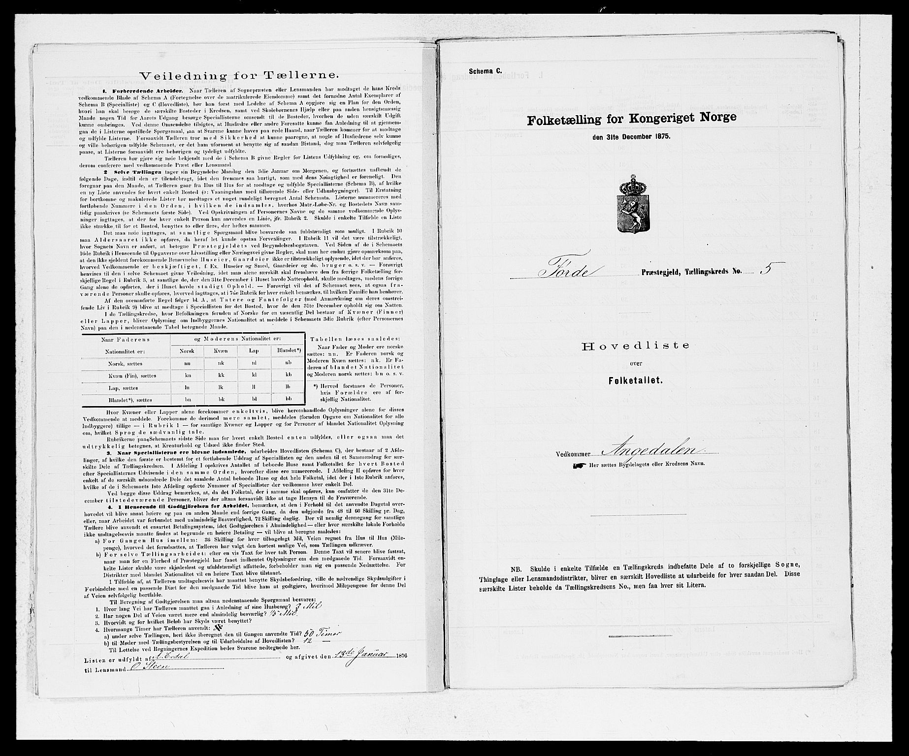 SAB, 1875 census for 1432P Førde, 1875, p. 10