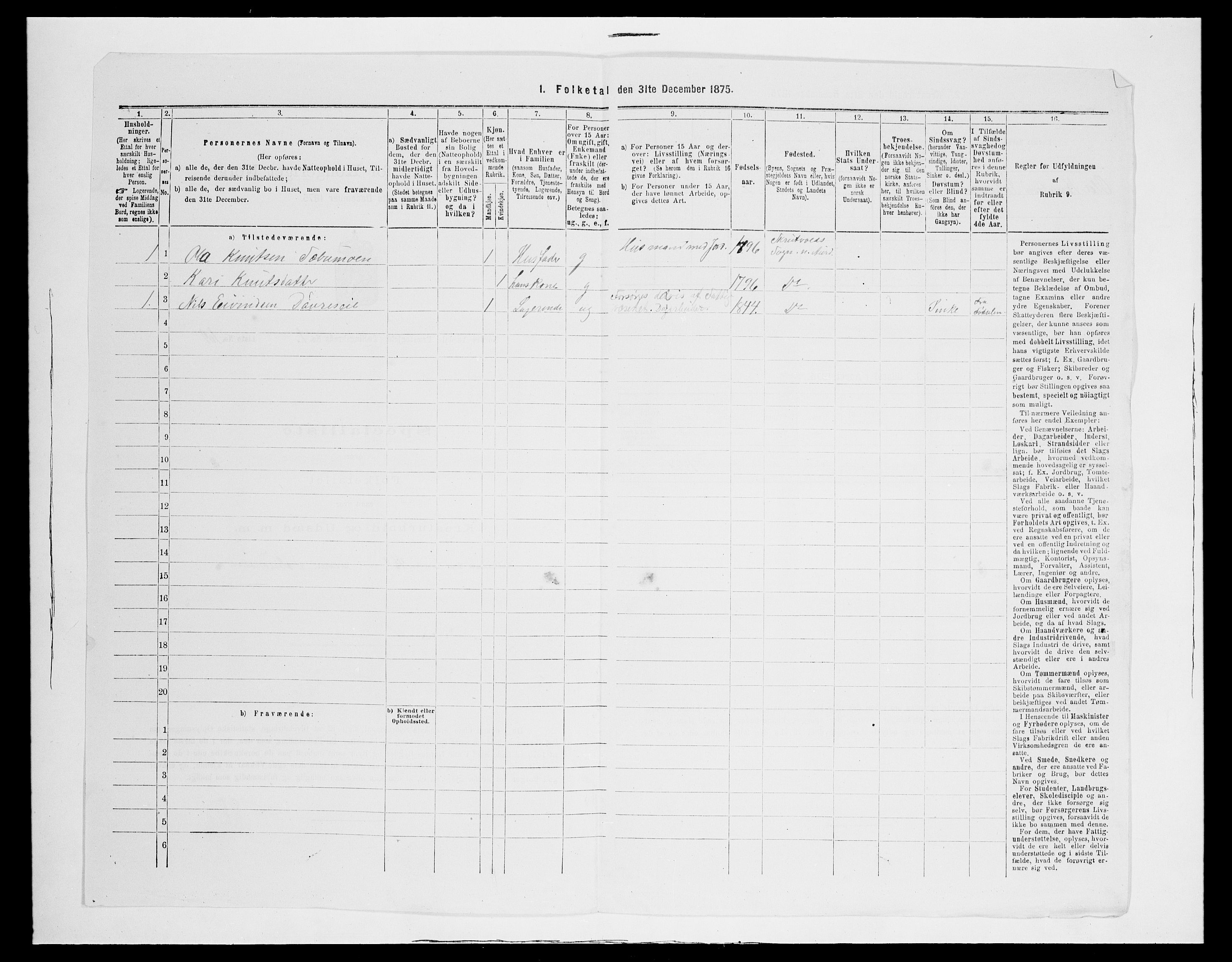 SAH, 1875 census for 0542P Nord-Aurdal, 1875, p. 328