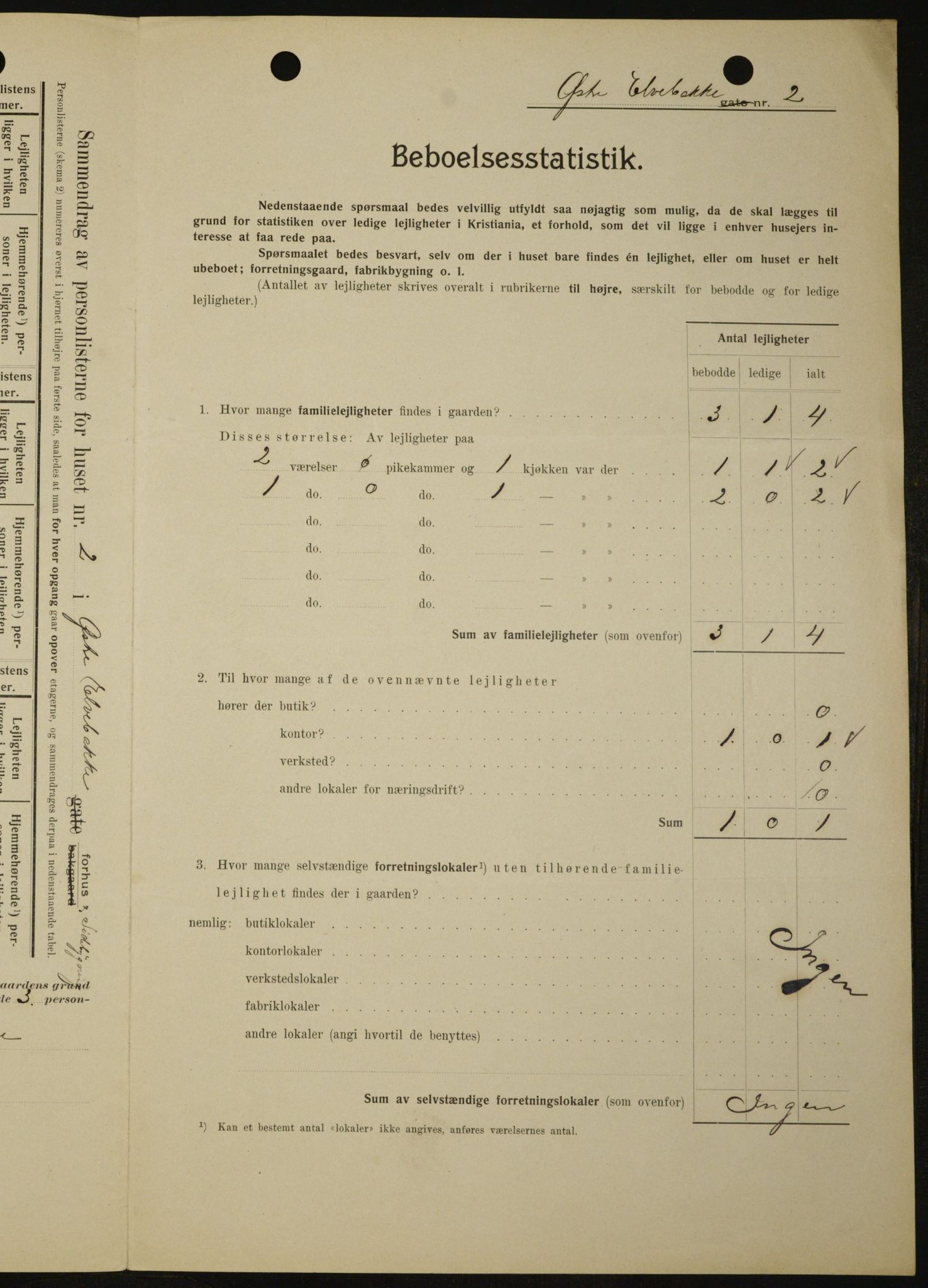 OBA, Municipal Census 1909 for Kristiania, 1909, p. 117470