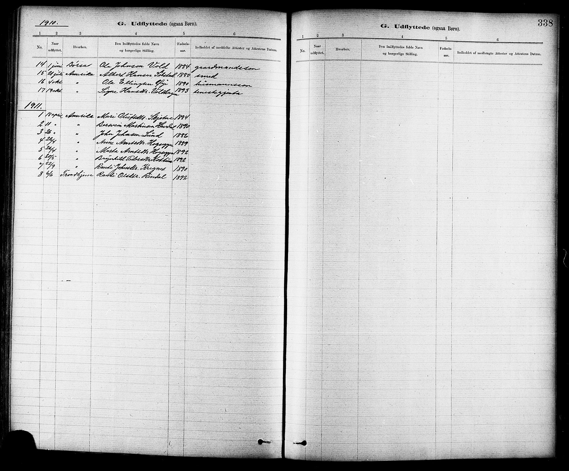 Ministerialprotokoller, klokkerbøker og fødselsregistre - Sør-Trøndelag, SAT/A-1456/691/L1094: Parish register (copy) no. 691C05, 1879-1911, p. 338