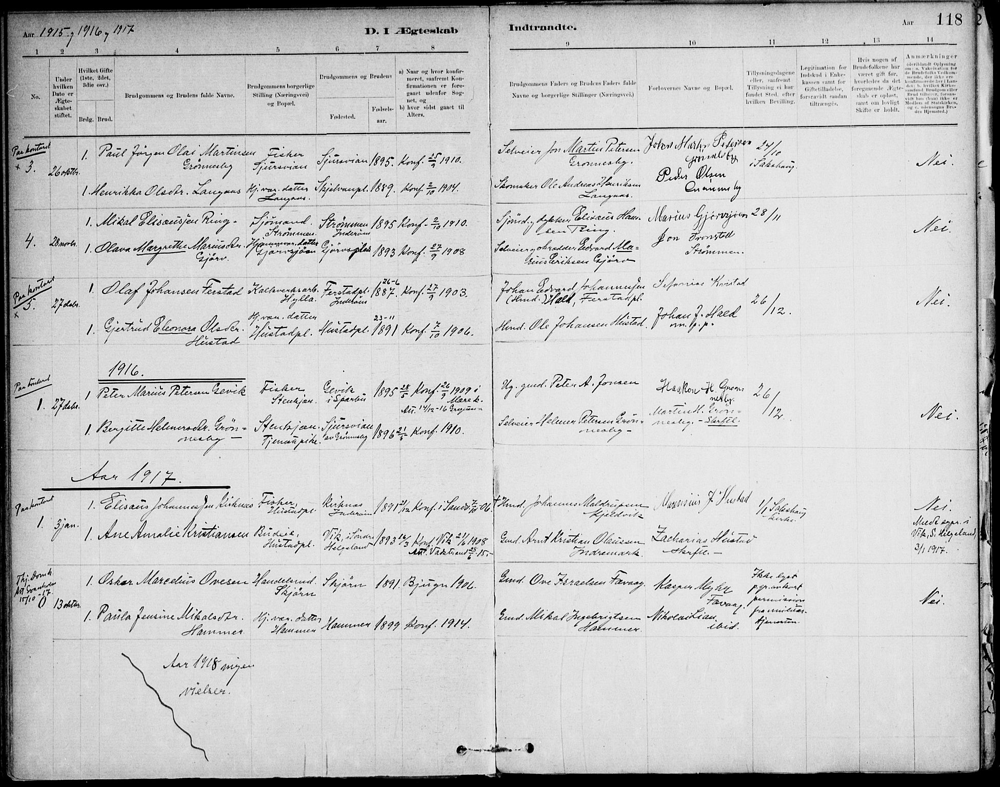 Ministerialprotokoller, klokkerbøker og fødselsregistre - Nord-Trøndelag, SAT/A-1458/732/L0316: Parish register (official) no. 732A01, 1879-1921, p. 118