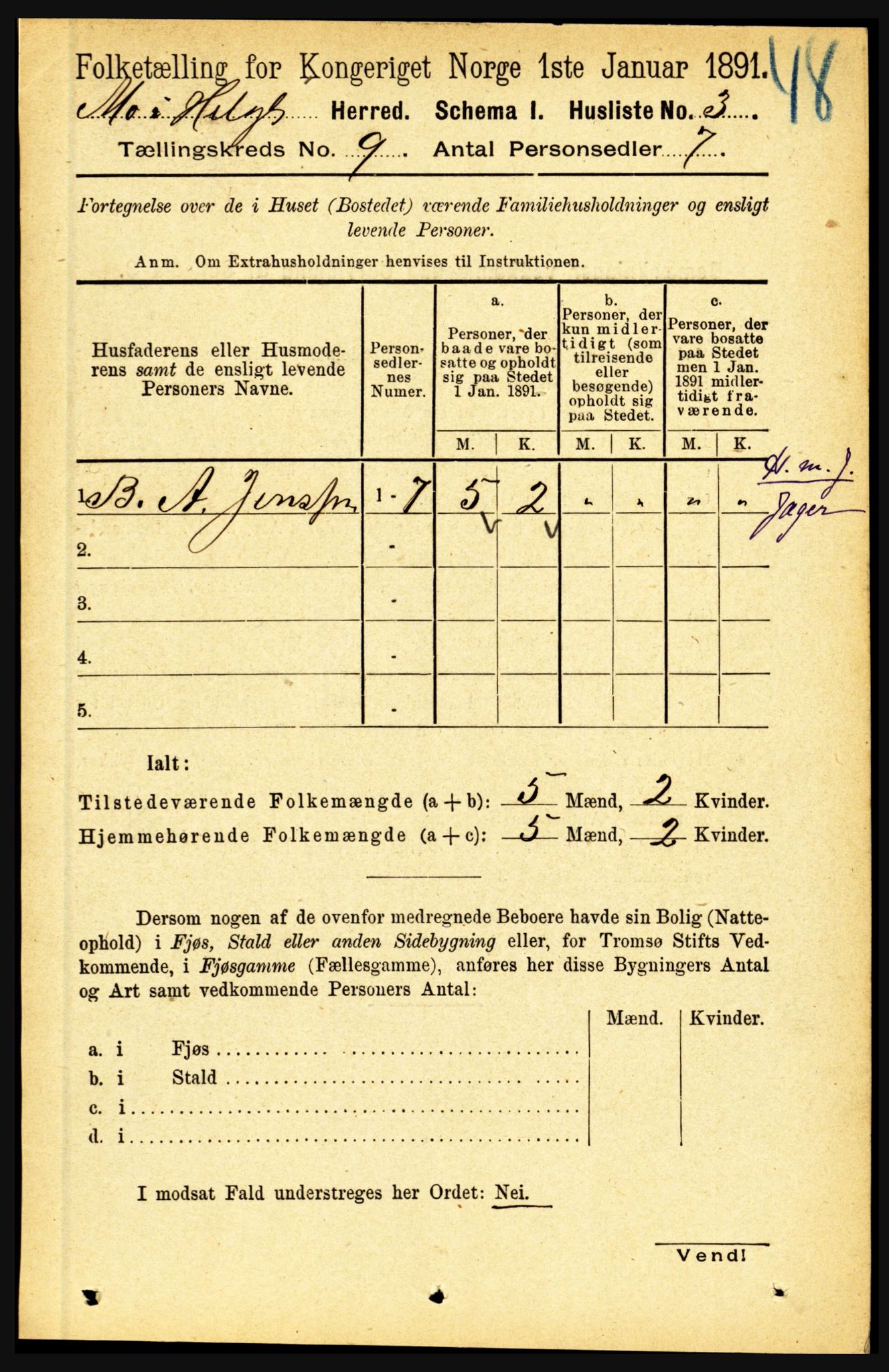 RA, 1891 census for 1833 Mo, 1891, p. 3565