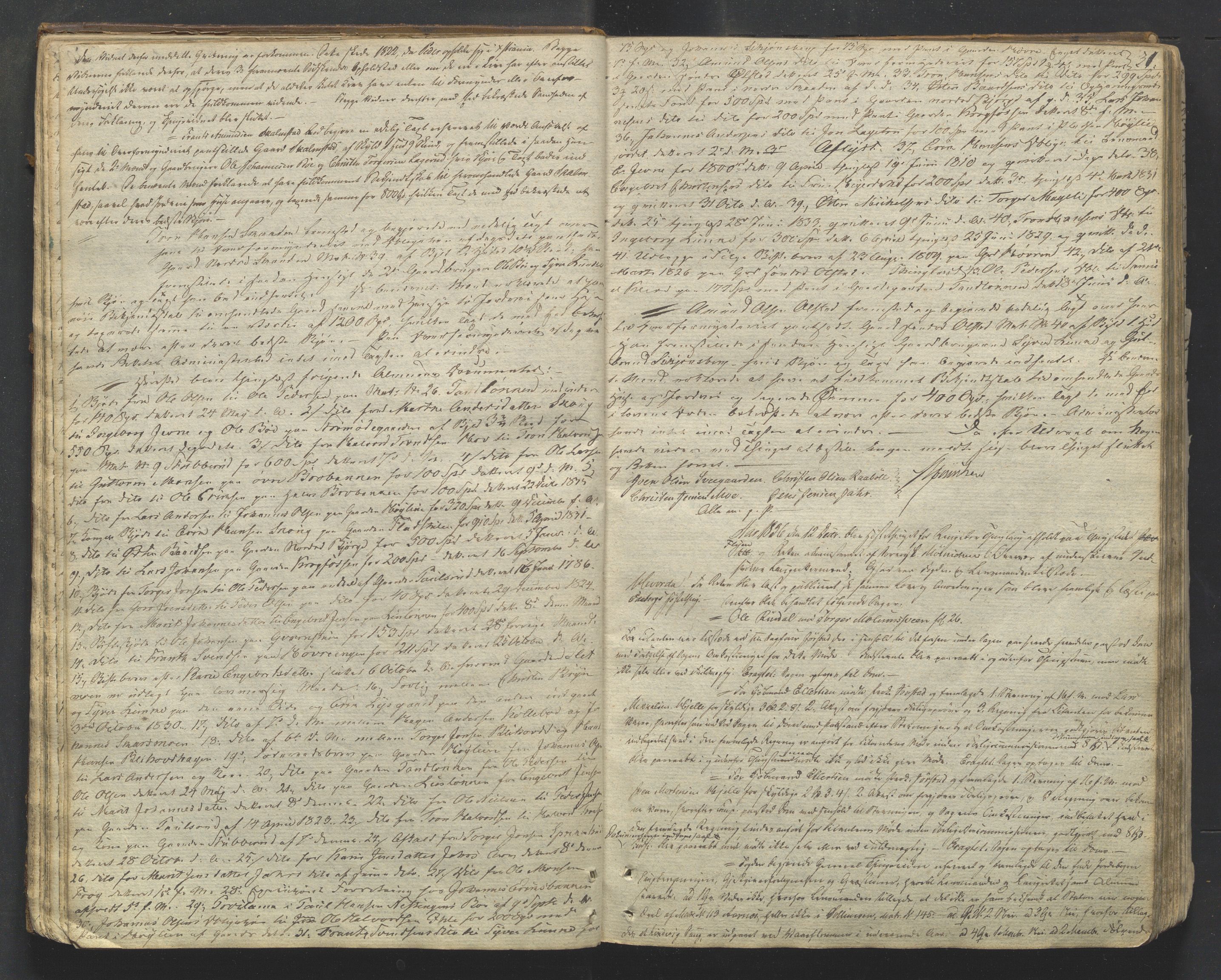 Mellom-Gudbrandsdal sorenskriveri, AV/SAH-TING-038/G/Gb/L0001: Tingbok, 1835-1849, p. 30b-31a