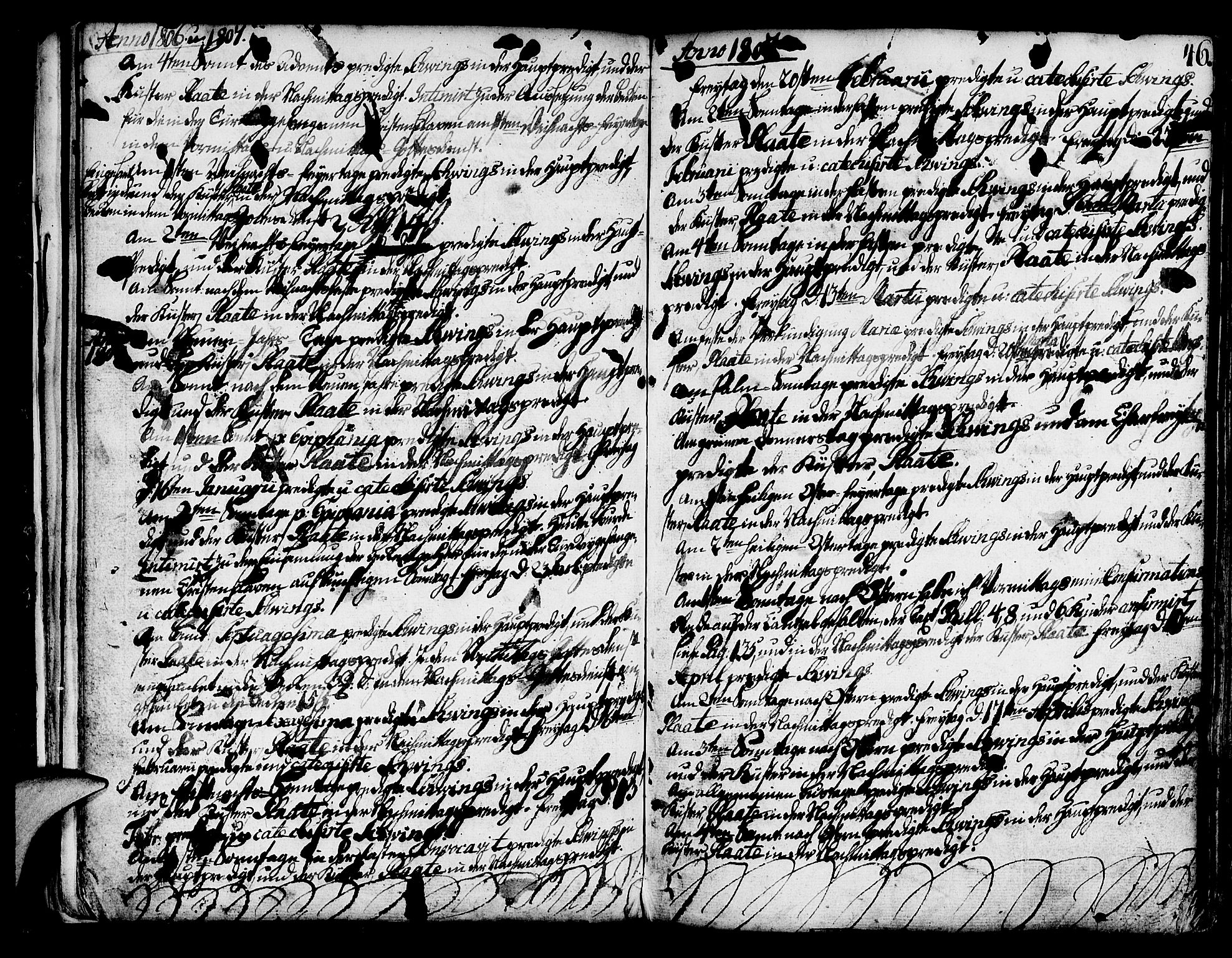 Mariakirken Sokneprestembete, AV/SAB-A-76901/H/Haa/L0003: Parish register (official) no. A 3, 1786-1815, p. 46