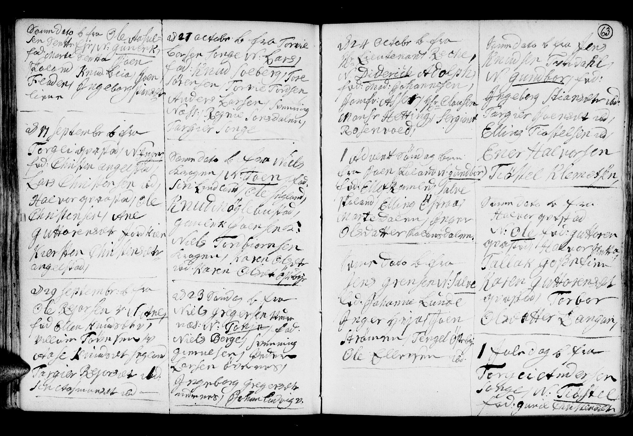 Holt sokneprestkontor, AV/SAK-1111-0021/F/Fb/L0005: Parish register (copy) no. B 5, 1746-1764, p. 63