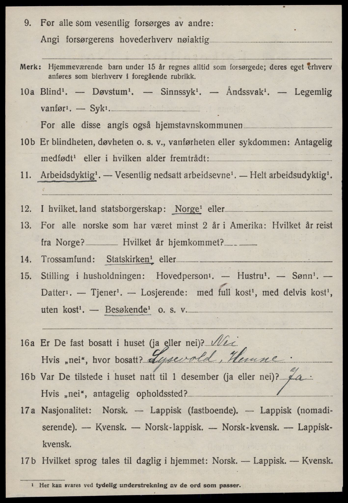 SAT, 1920 census for Orkdal, 1920, p. 5813