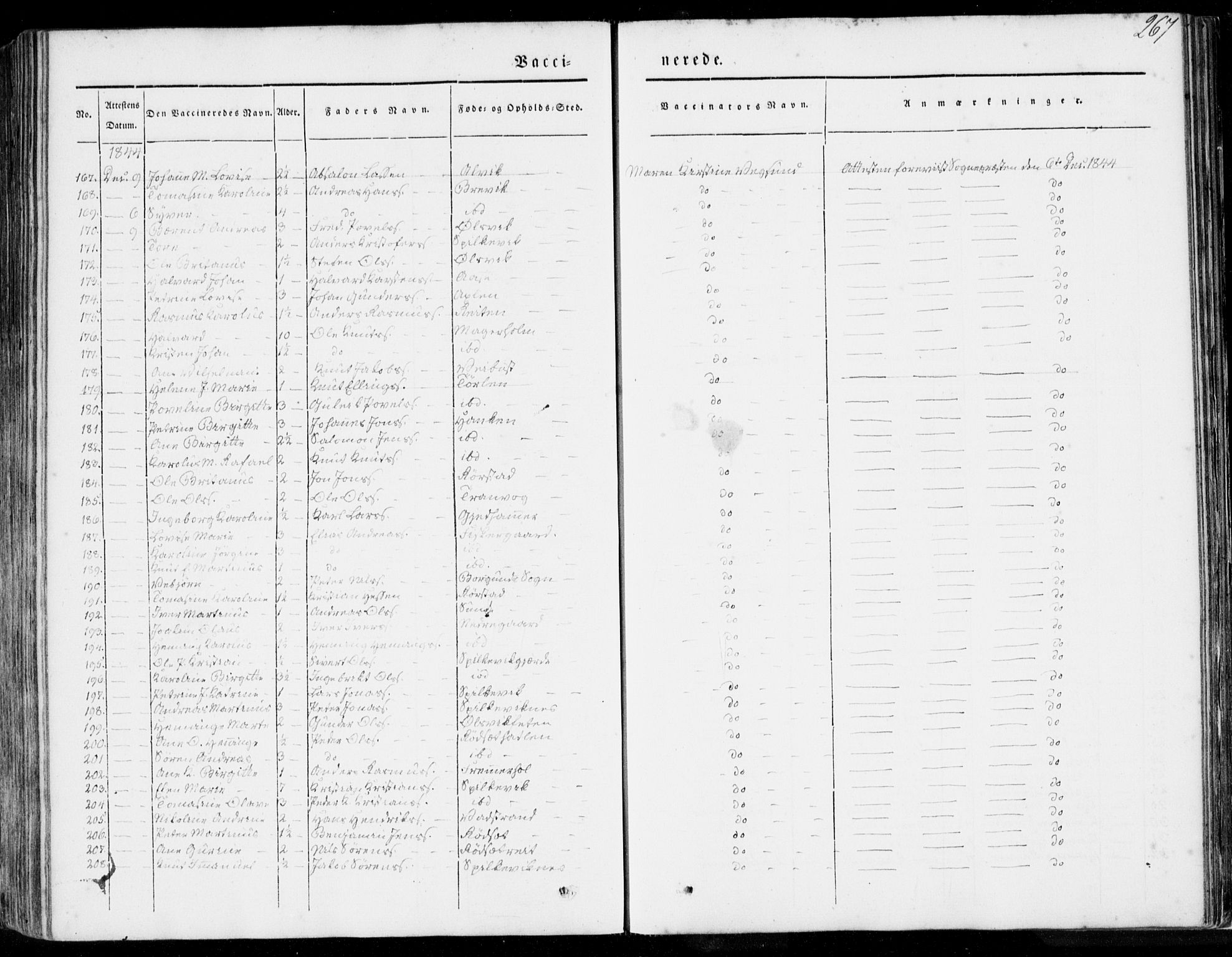 Ministerialprotokoller, klokkerbøker og fødselsregistre - Møre og Romsdal, AV/SAT-A-1454/528/L0396: Parish register (official) no. 528A07, 1839-1847, p. 267