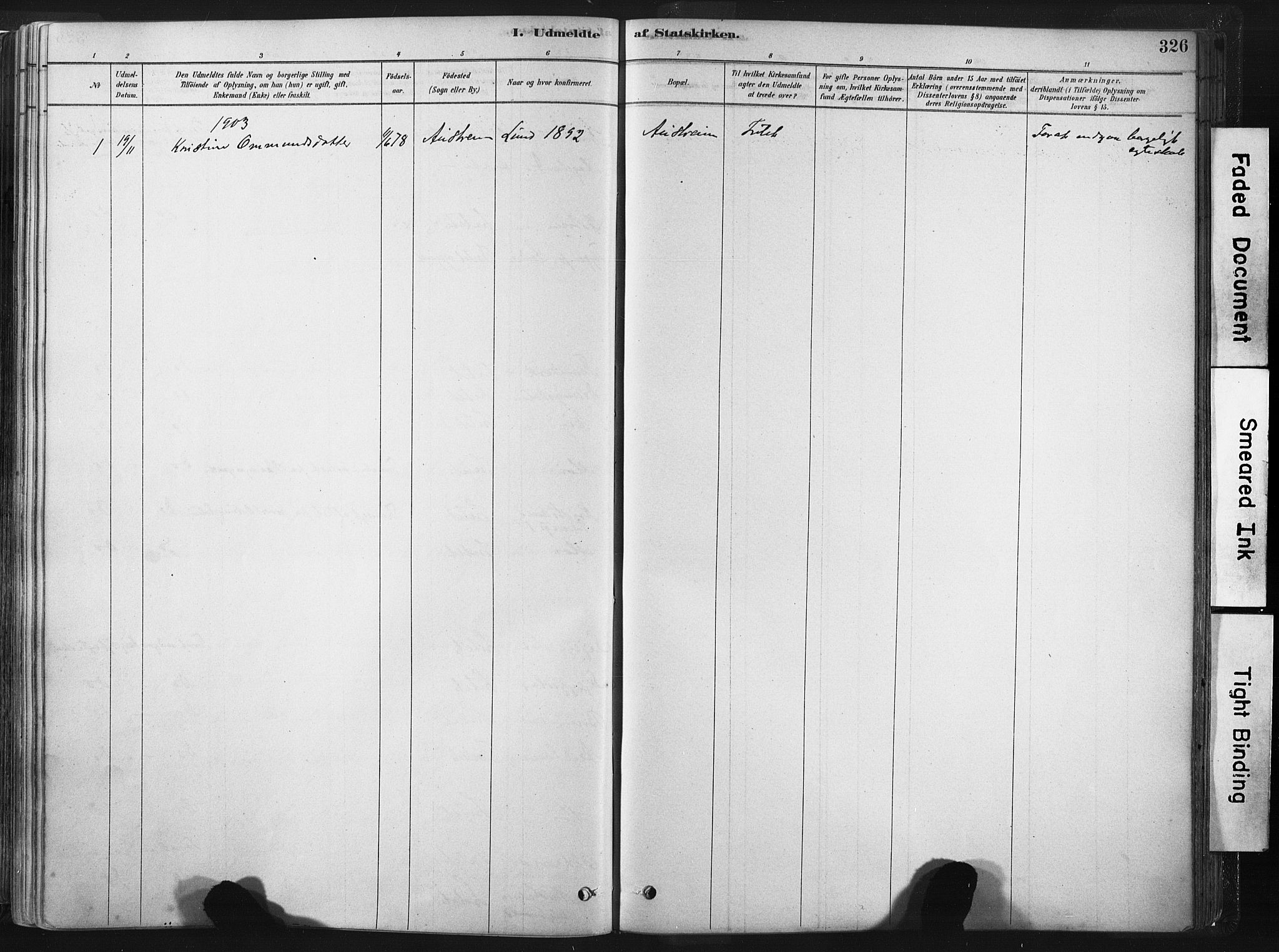 Lund sokneprestkontor, AV/SAST-A-101809/S06/L0011: Parish register (official) no. A 10, 1877-1904, p. 326