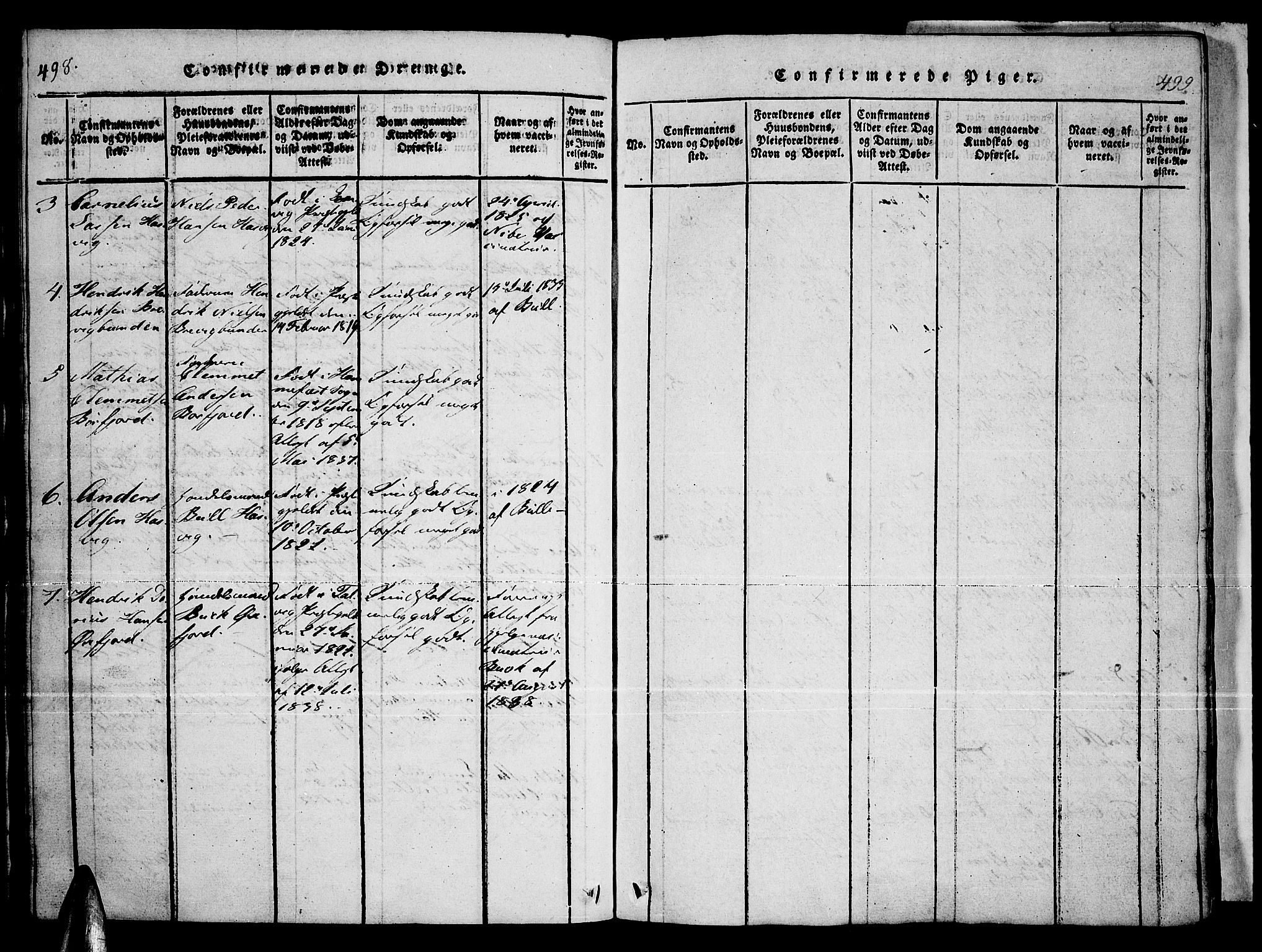 Loppa sokneprestkontor, AV/SATØ-S-1339/H/Ha/L0003kirke: Parish register (official) no. 3, 1820-1848, p. 498-499