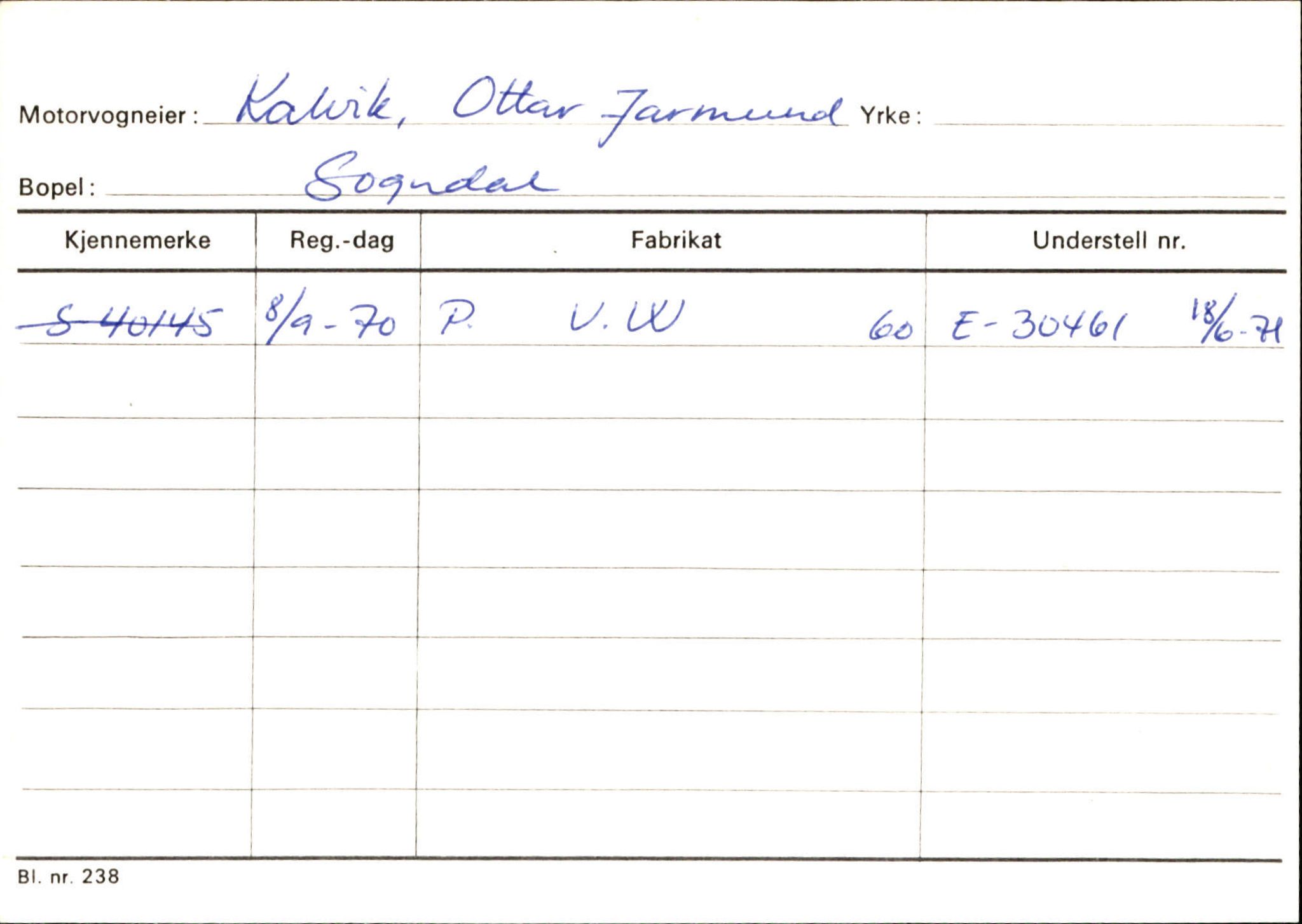 Statens vegvesen, Sogn og Fjordane vegkontor, AV/SAB-A-5301/4/F/L0124: Eigarregister Sogndal A-U, 1945-1975, p. 1220